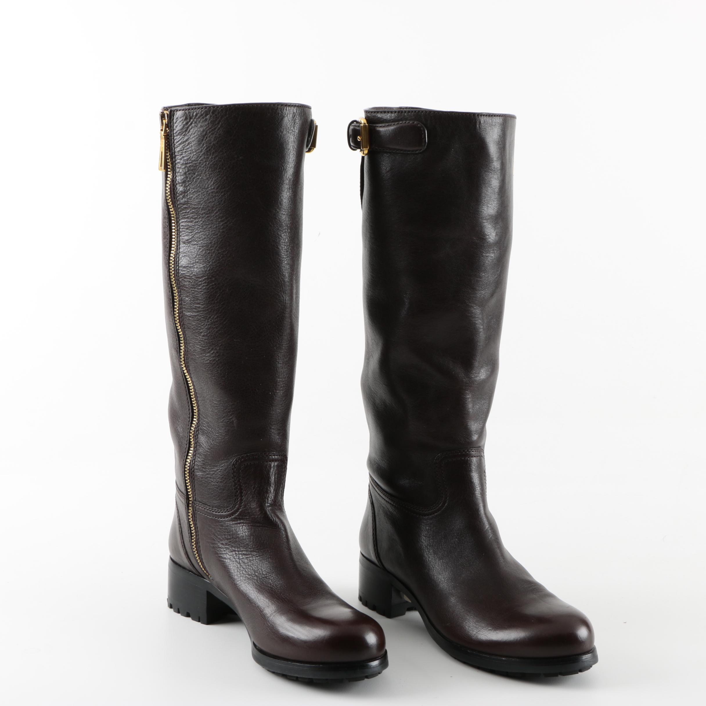 Women's Prada Brown Leather Boots