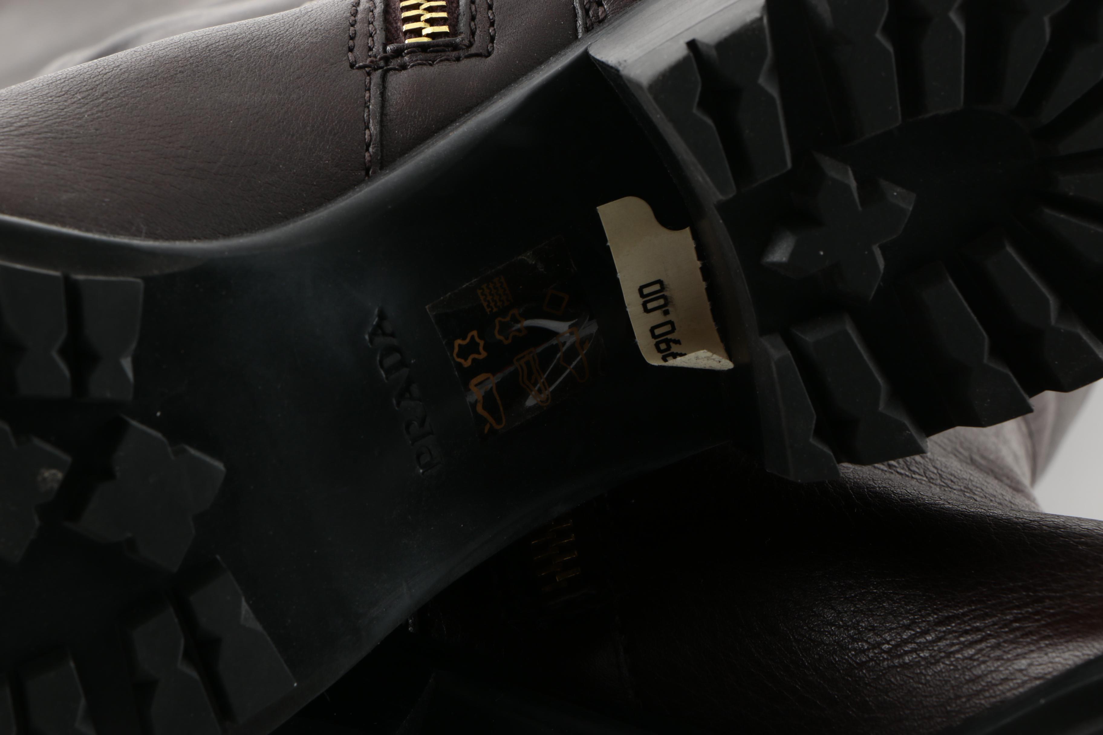 Women's Prada Brown Leather Boots