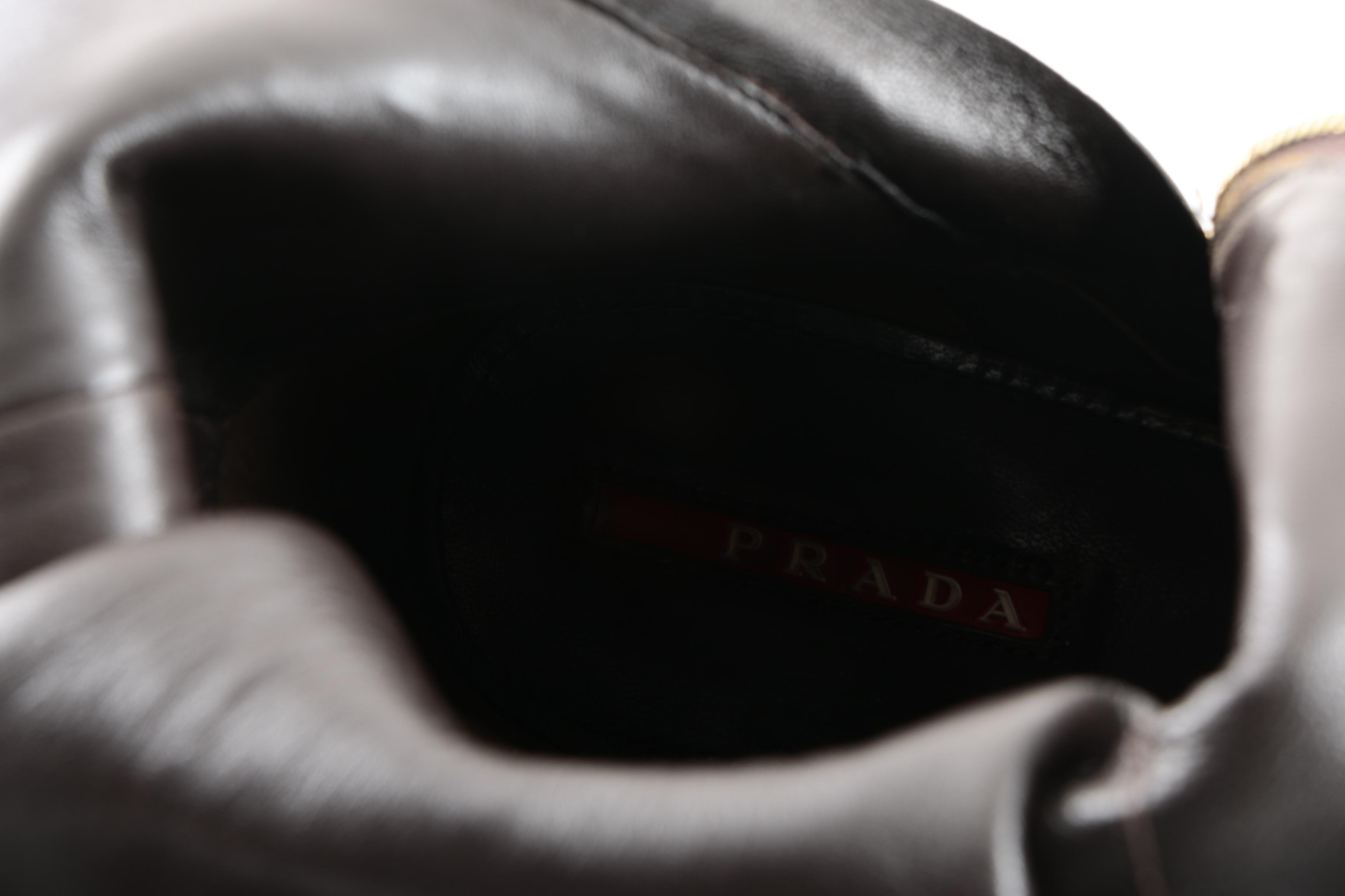 Women's Prada Brown Leather Boots