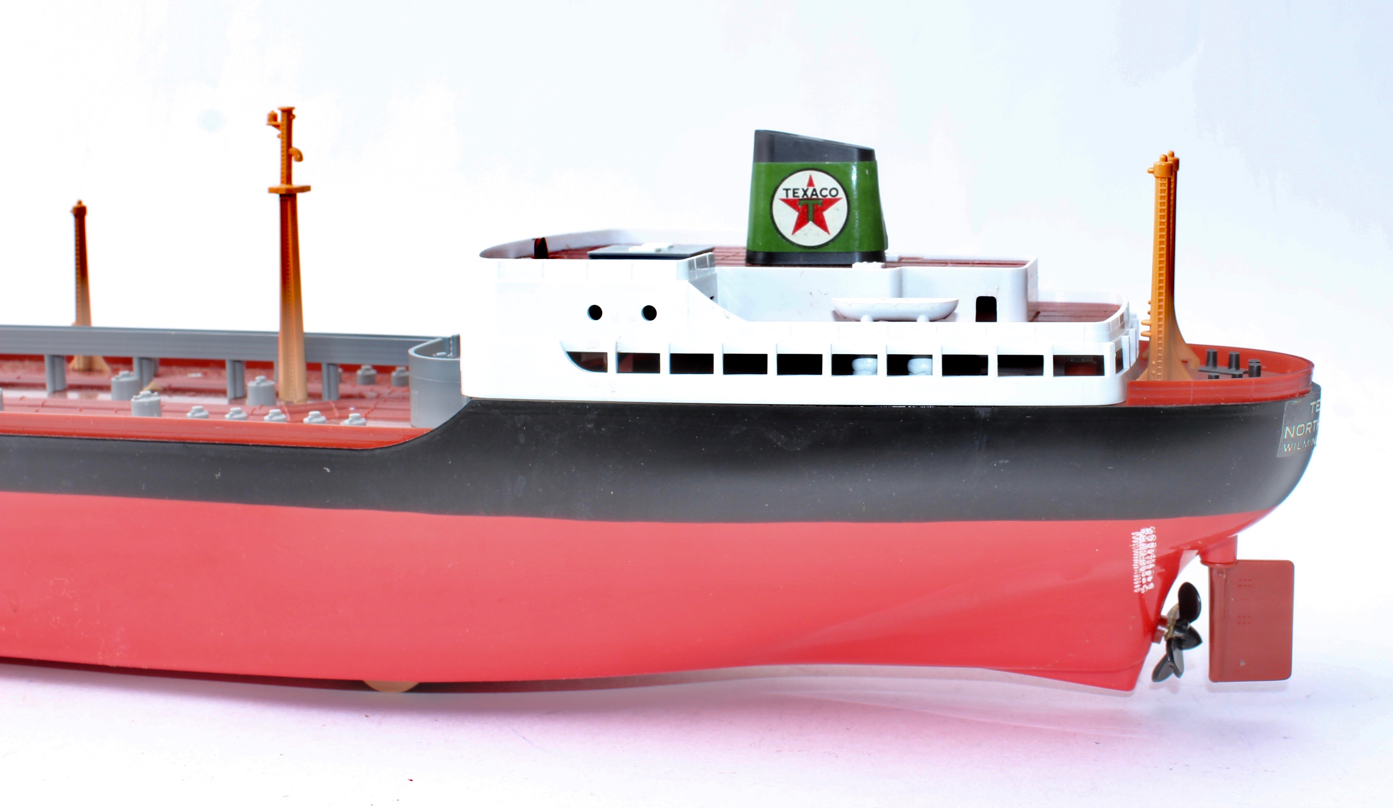 Vintage Texaco Fire Truck, Fire Hat, and Fuel Boat Replica