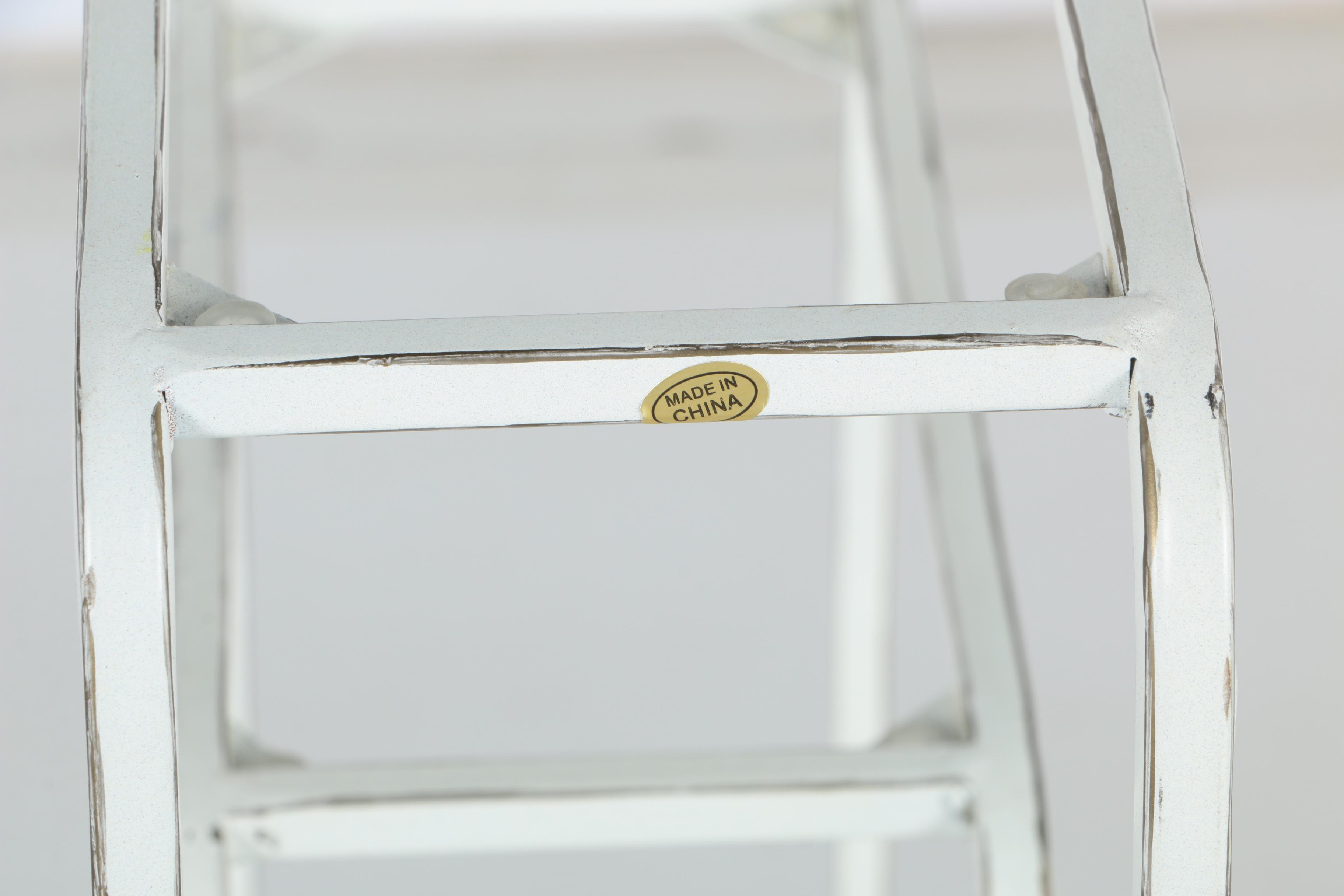 Metal Wall Shelving and Wooden Quilt Rack