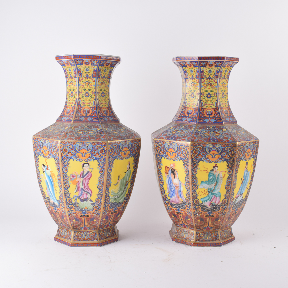 Chinese Ceramic vases with Figural Images