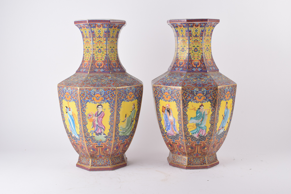 Chinese Ceramic vases with Figural Images