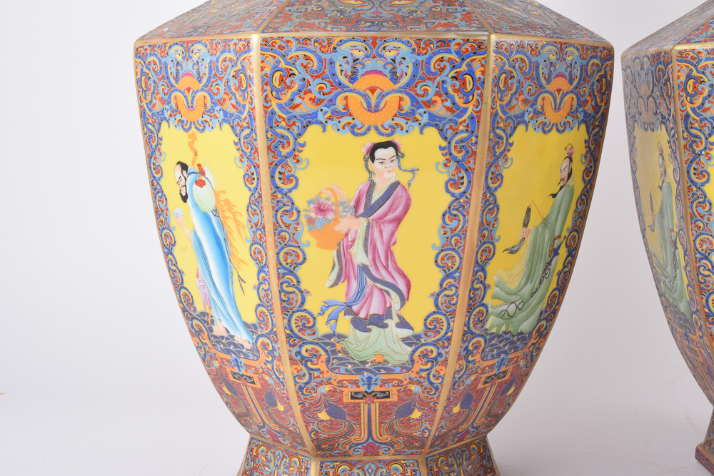 Chinese Ceramic vases with Figural Images