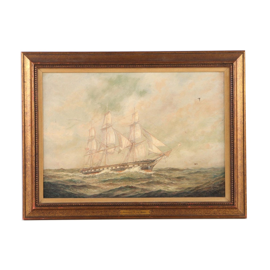 Frederick Hunter Oil Painting on Canvas "Sovereign of the Seas"
