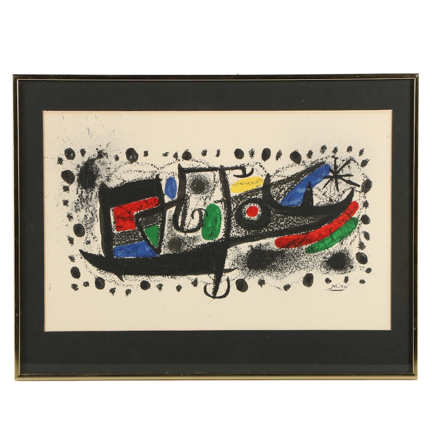 Joan Miro Open Edition Color Lithograph on Paper