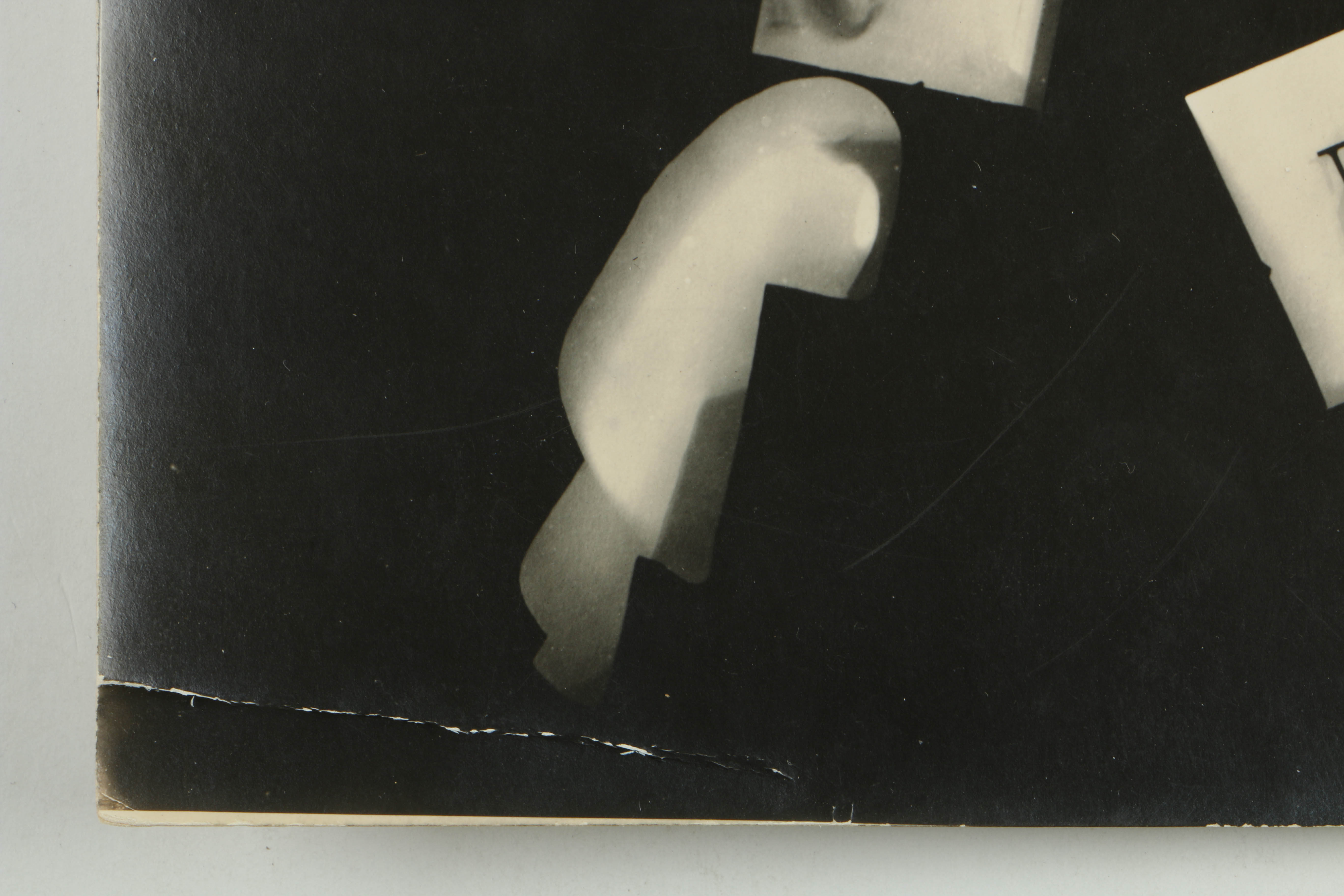 Man Ray 1928 Silver-Gelatin Rayograph with Alphabet Stencils and Revolver