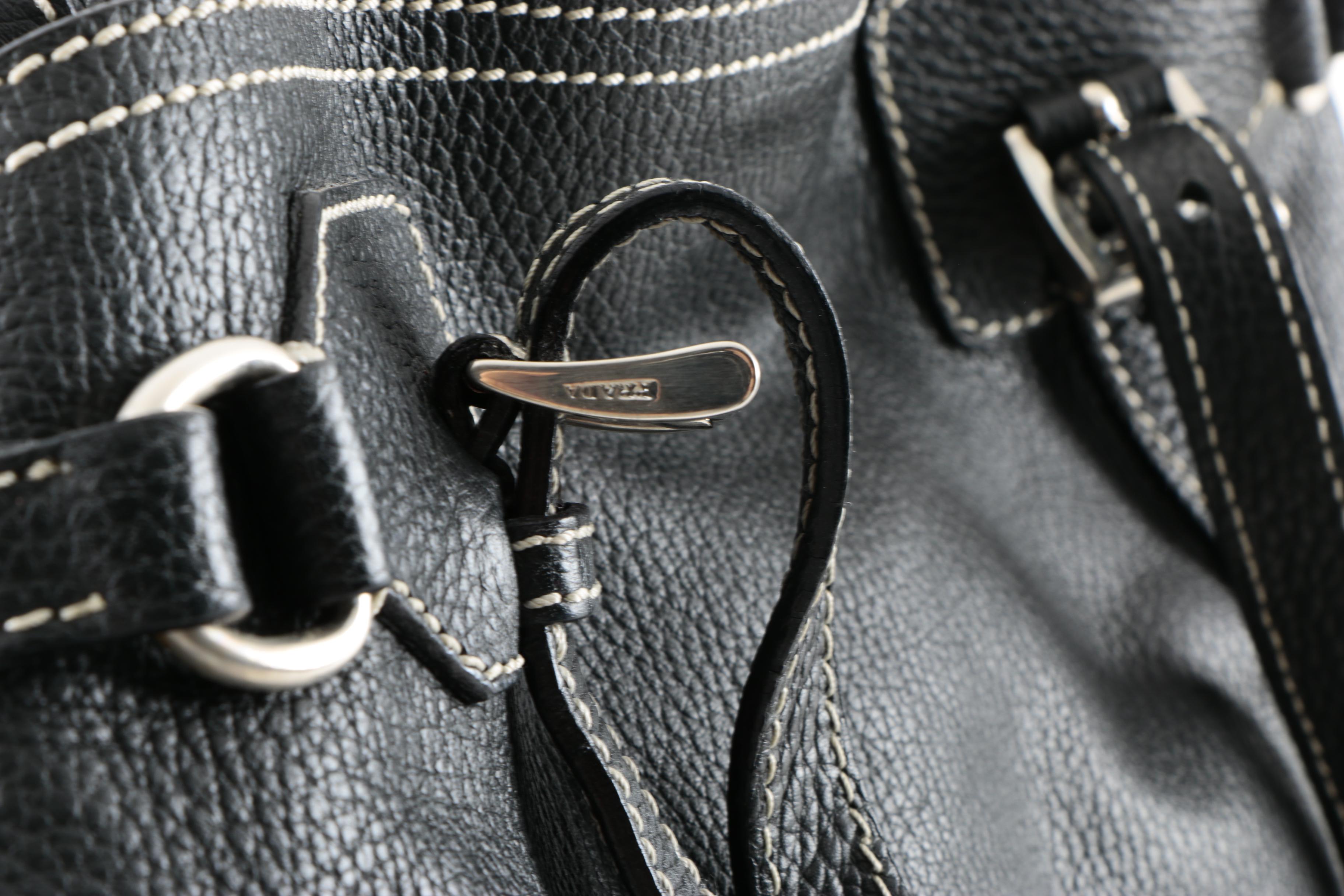 Prada Pebble Grained Leather Handbag