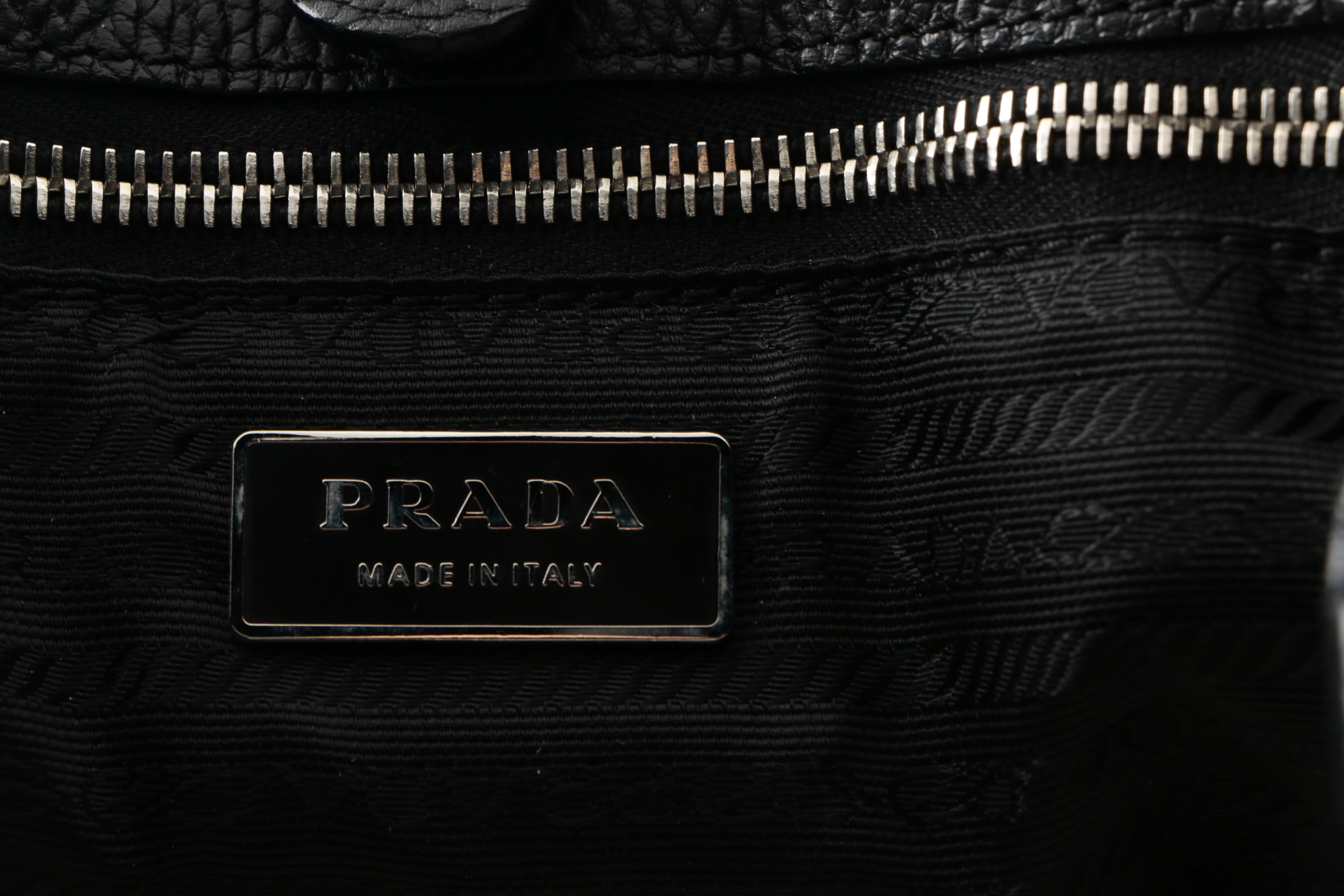 Prada Pebble Grained Leather Handbag