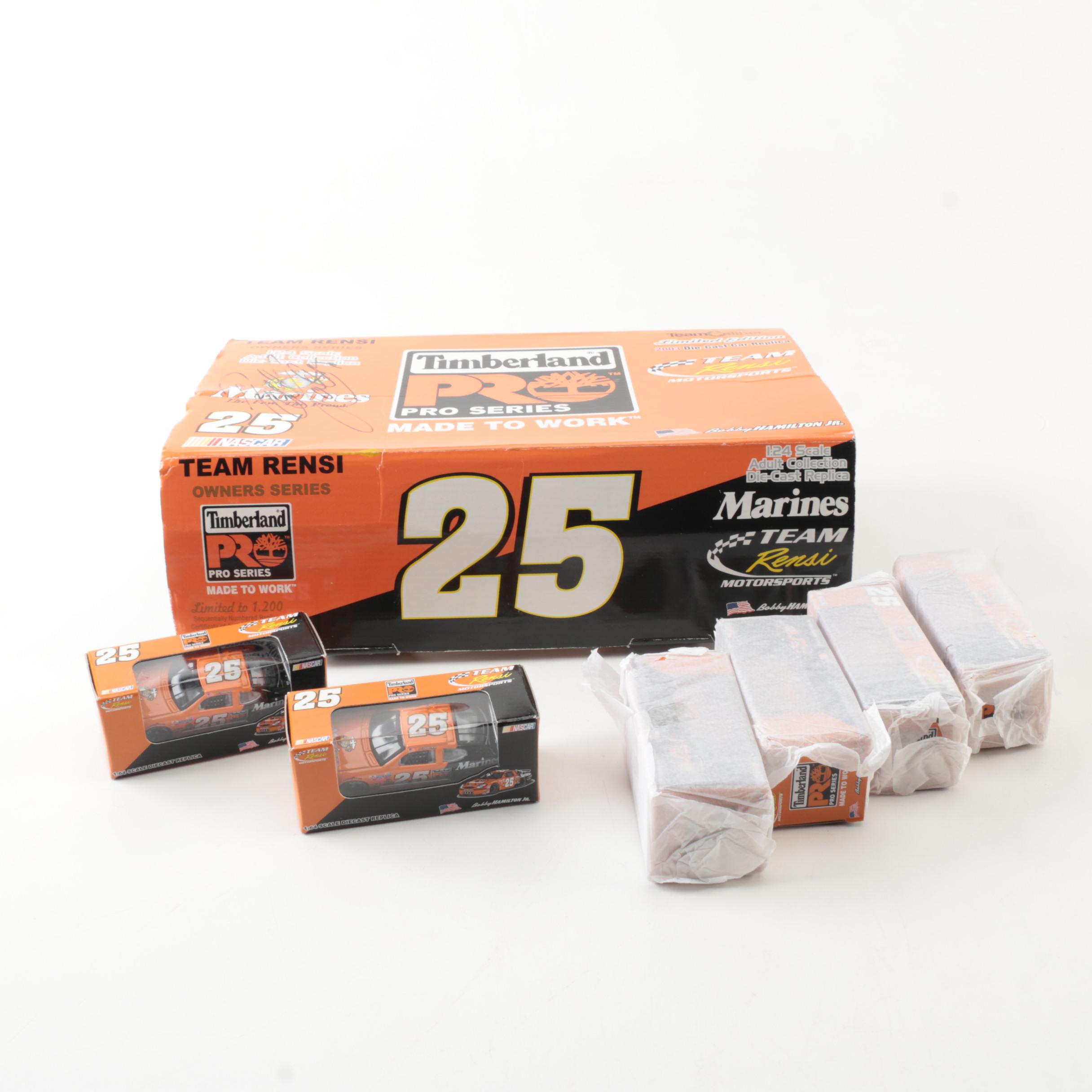 Die-Cast Bobby Hamilton NASCAR Stock Cars Including Autographed Package