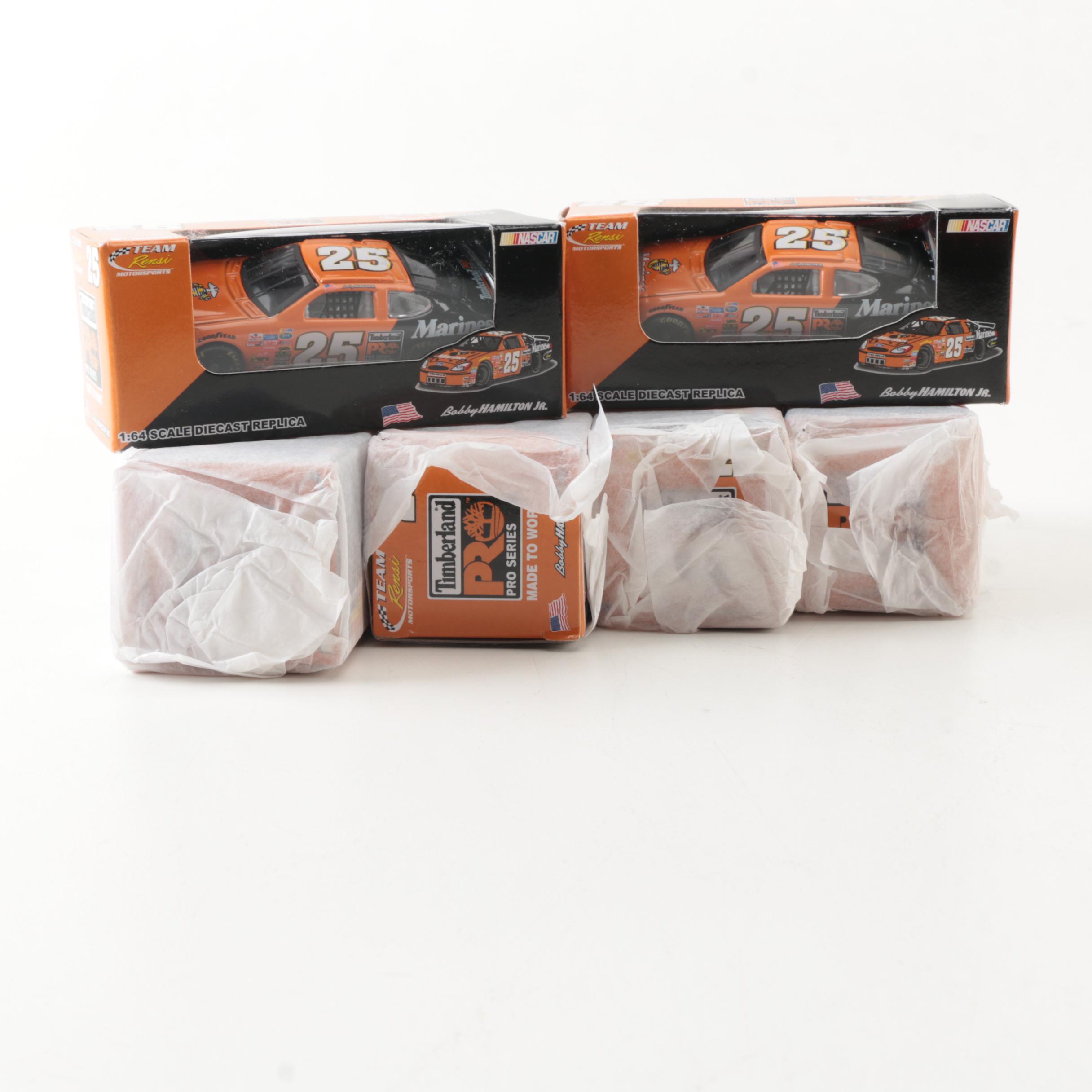 Die-Cast Bobby Hamilton NASCAR Stock Cars Including Autographed Package