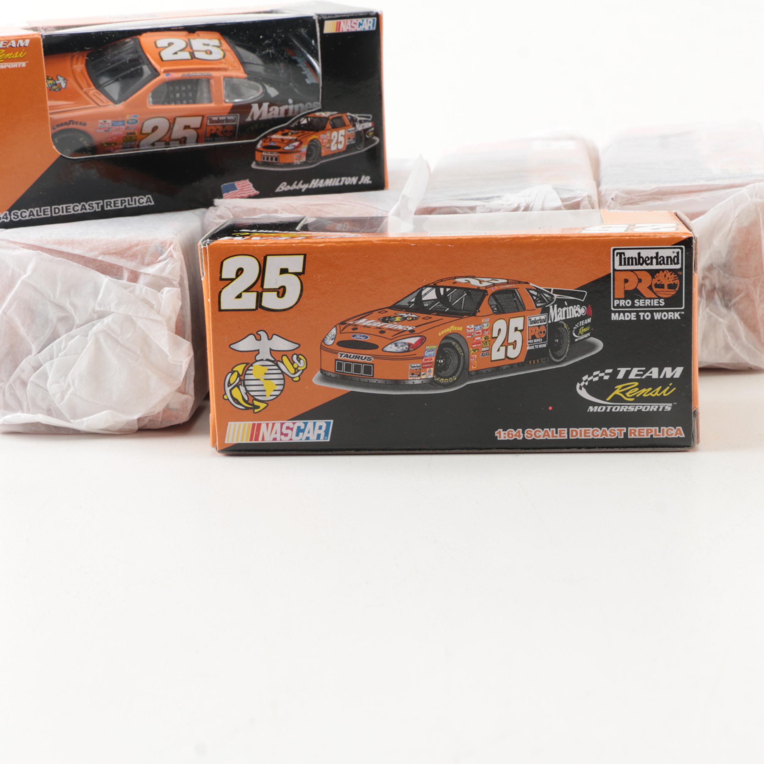 Die-Cast Bobby Hamilton NASCAR Stock Cars Including Autographed Package