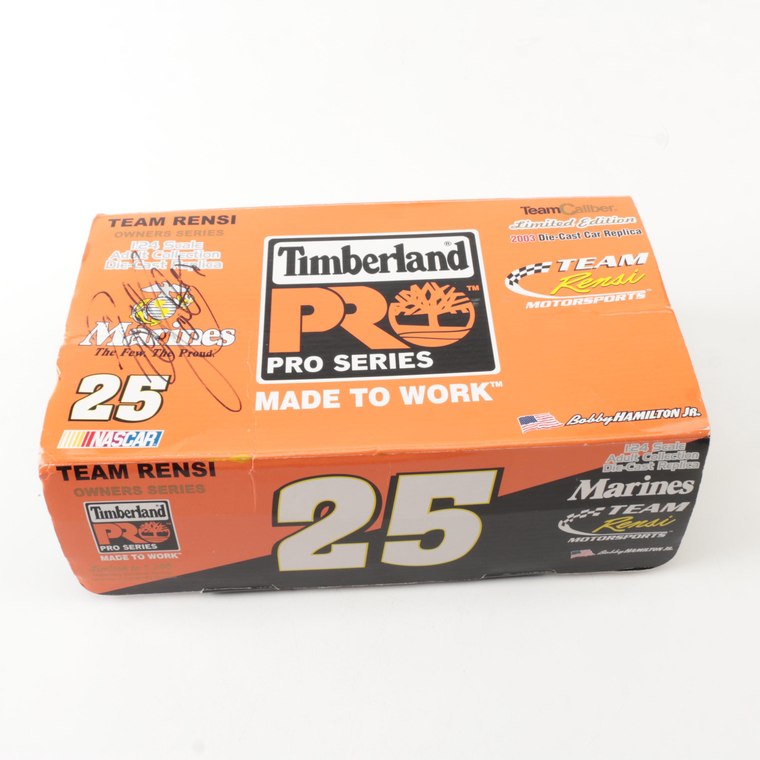 Die-Cast Bobby Hamilton NASCAR Stock Cars Including Autographed Package