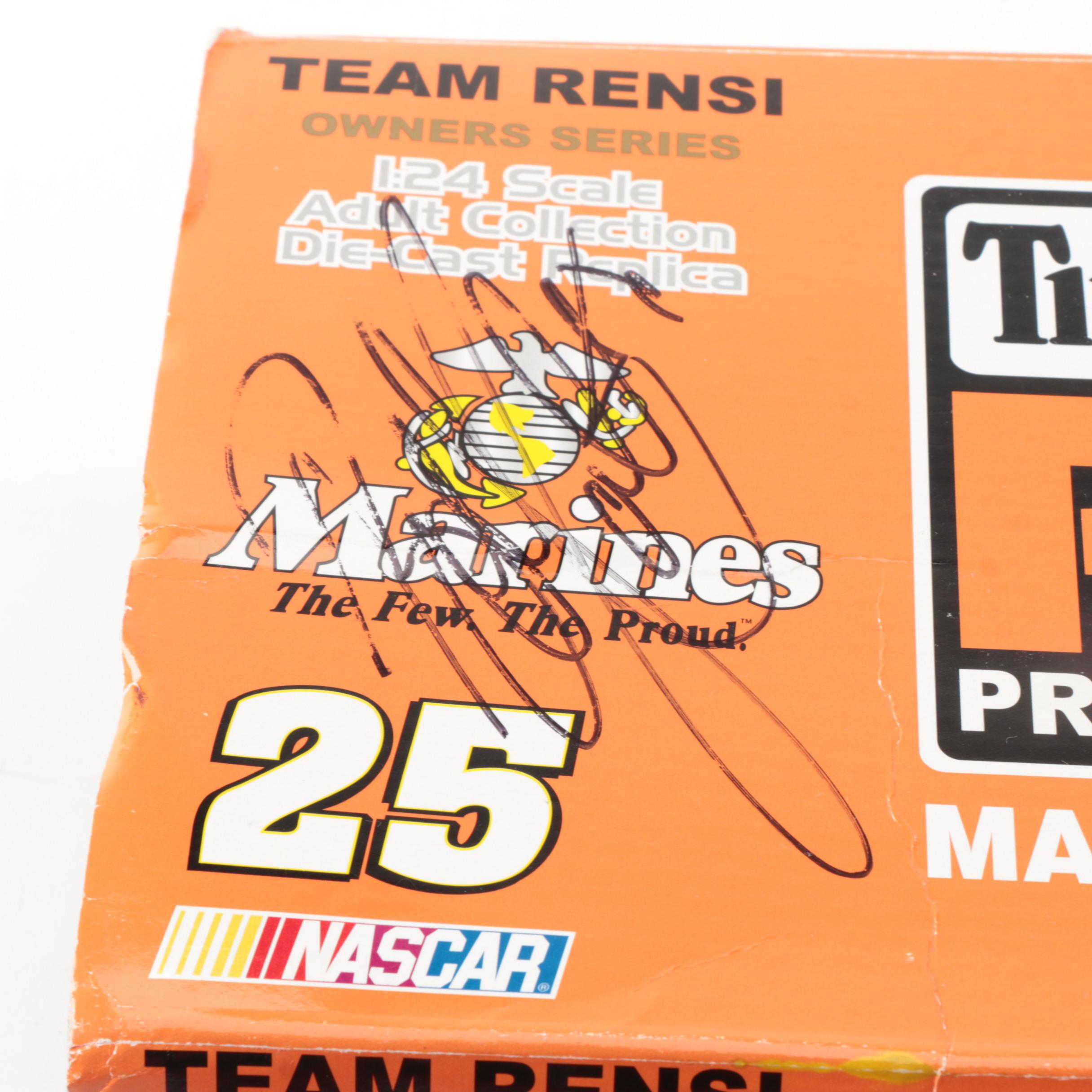 Die-Cast Bobby Hamilton NASCAR Stock Cars Including Autographed Package