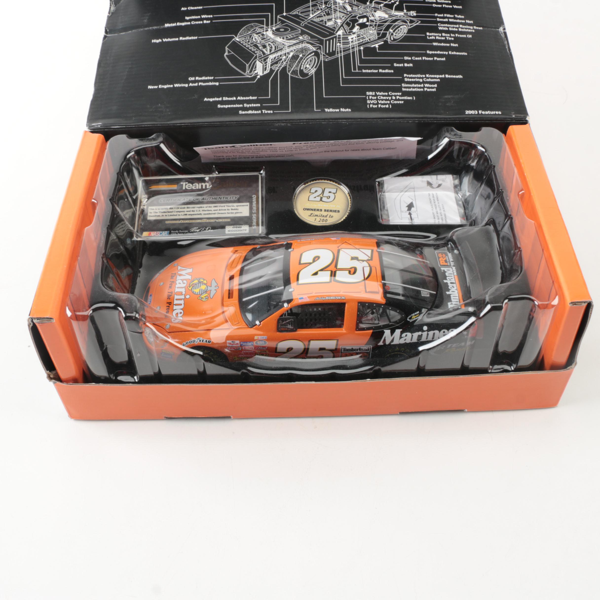 Die-Cast Bobby Hamilton NASCAR Stock Cars Including Autographed Package