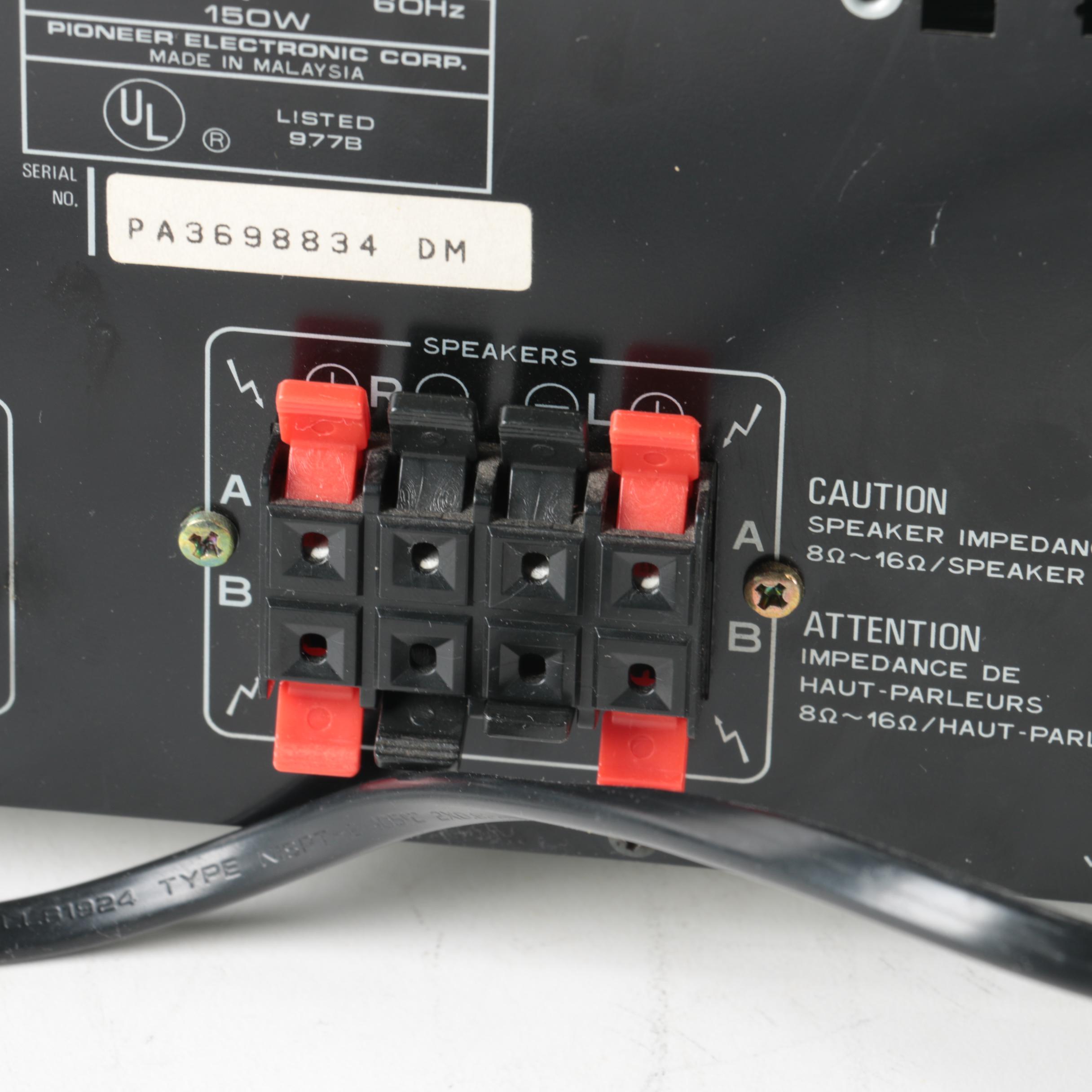 Pioneer SX-203 Stereo Receiver