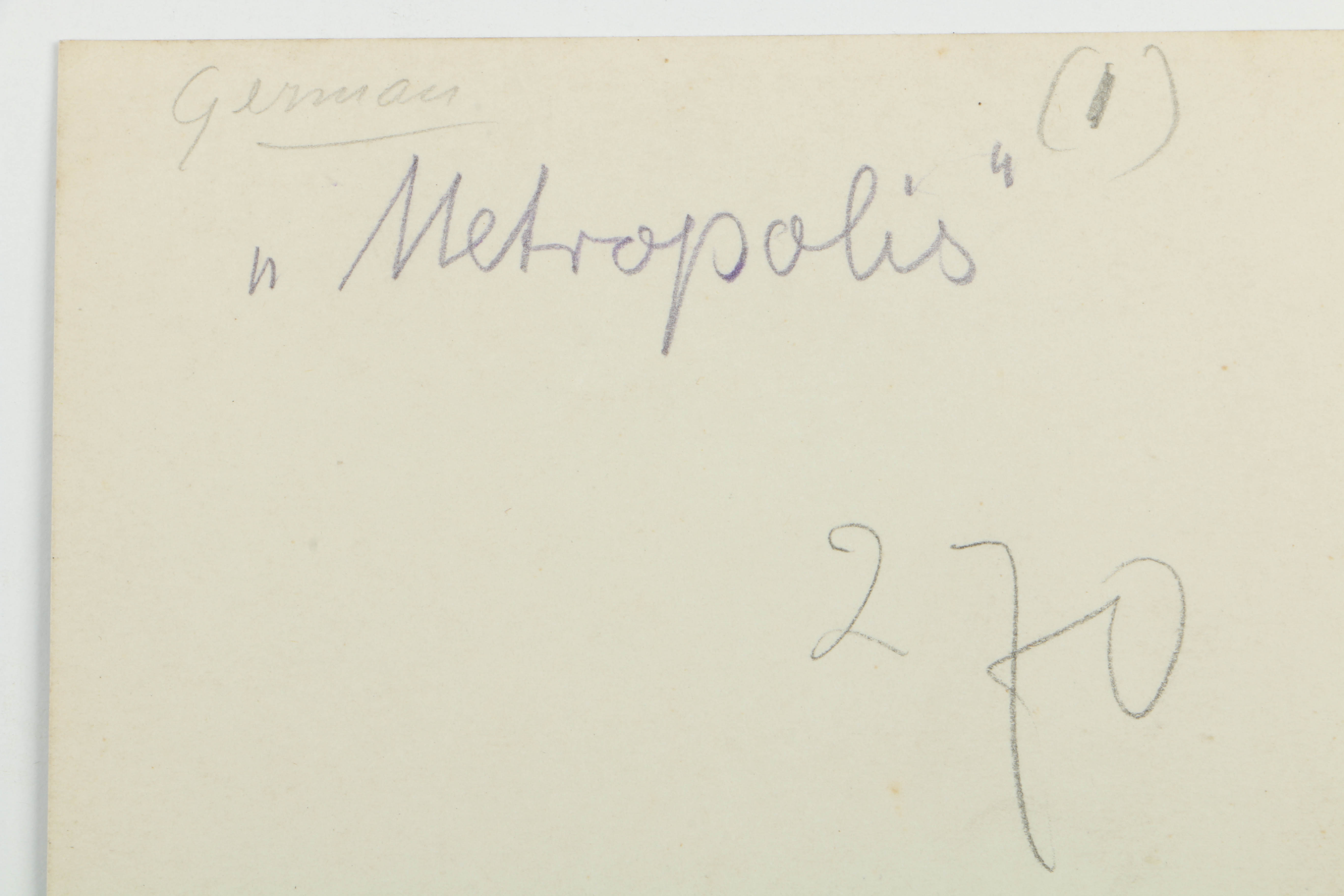 Photograph from 1927 German Sci-Fi Movie,  "Metropolis"