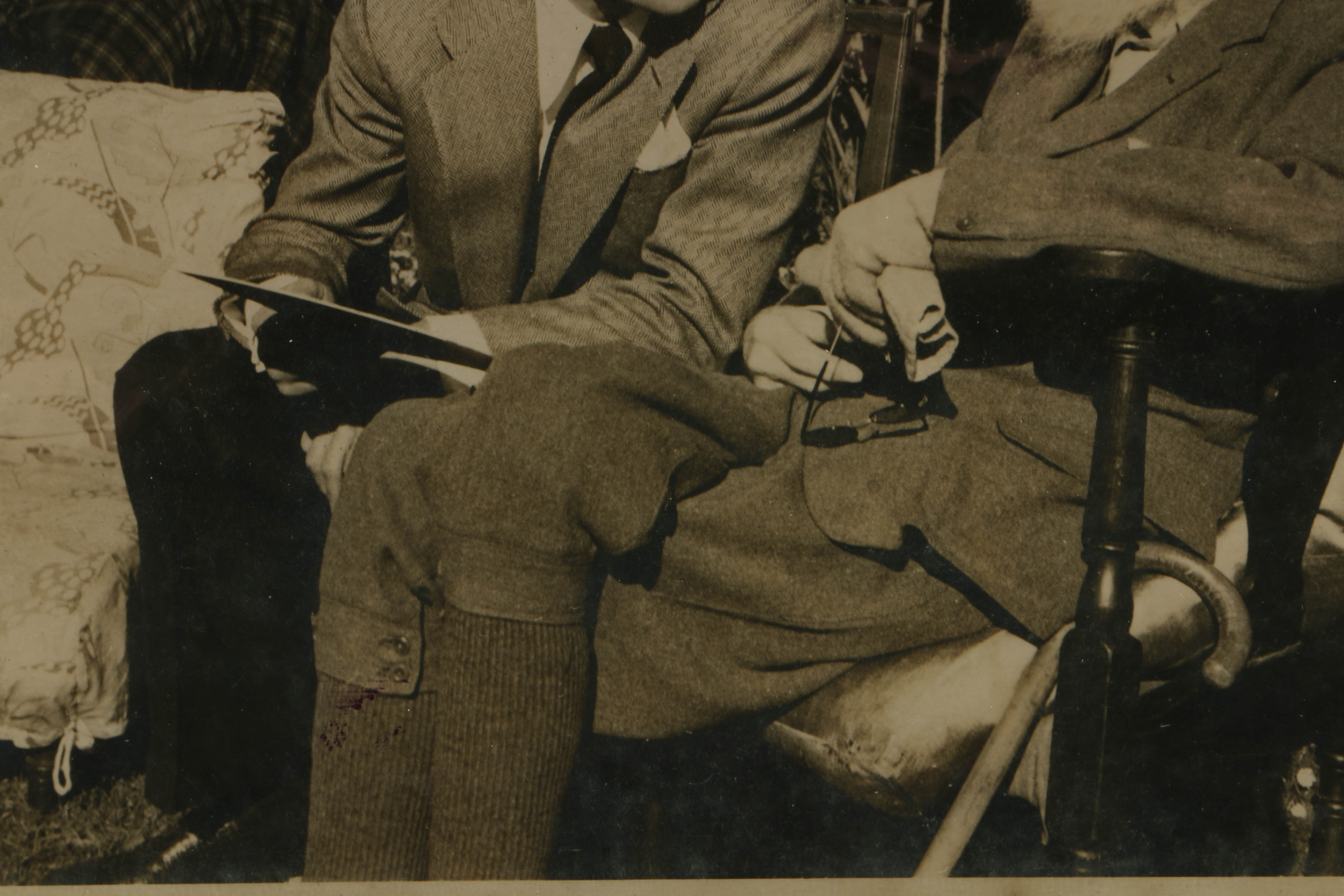 Photo of George Bernard Shaw and Herbert Marshall with Letter