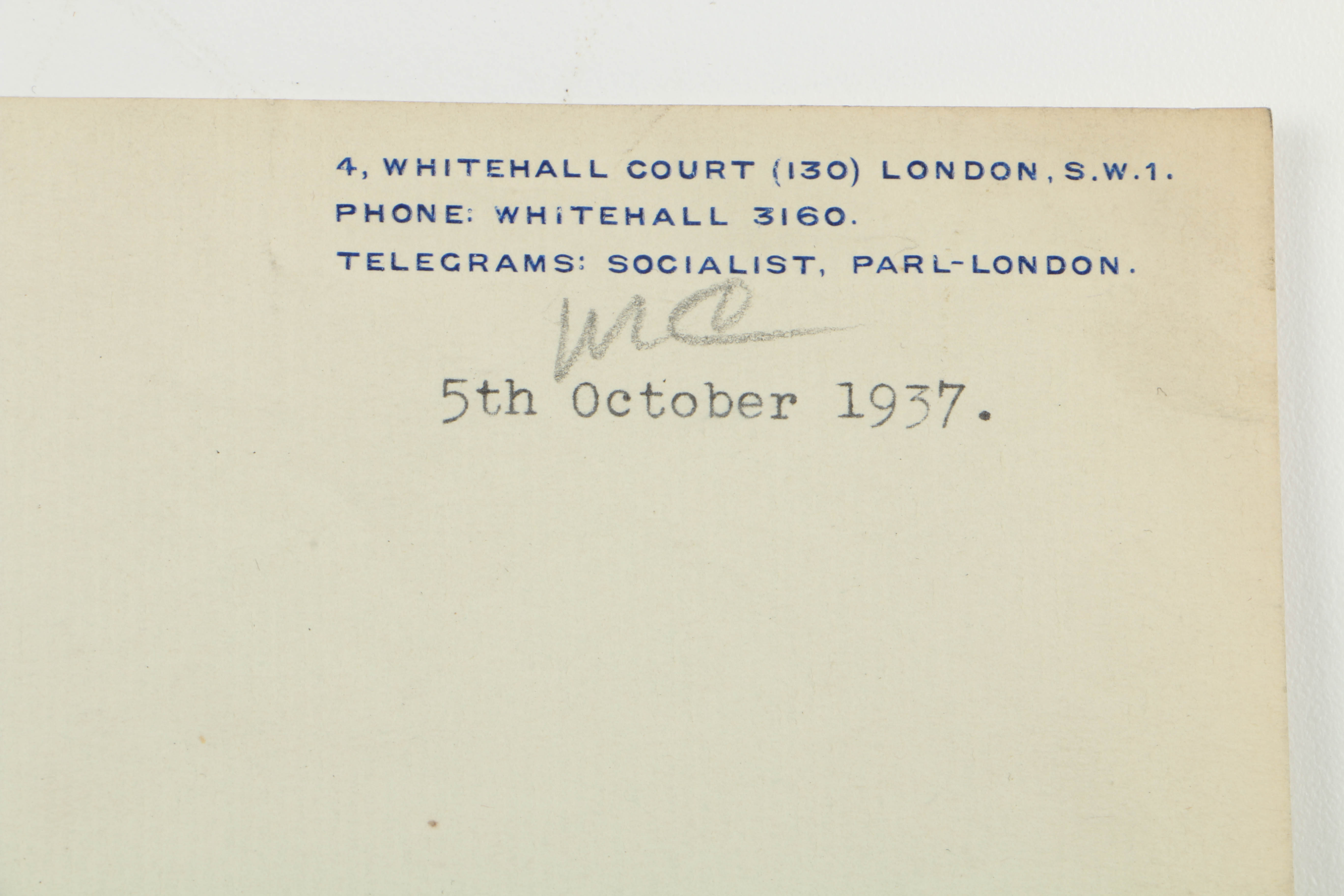 Photo of George Bernard Shaw and Herbert Marshall with Letter