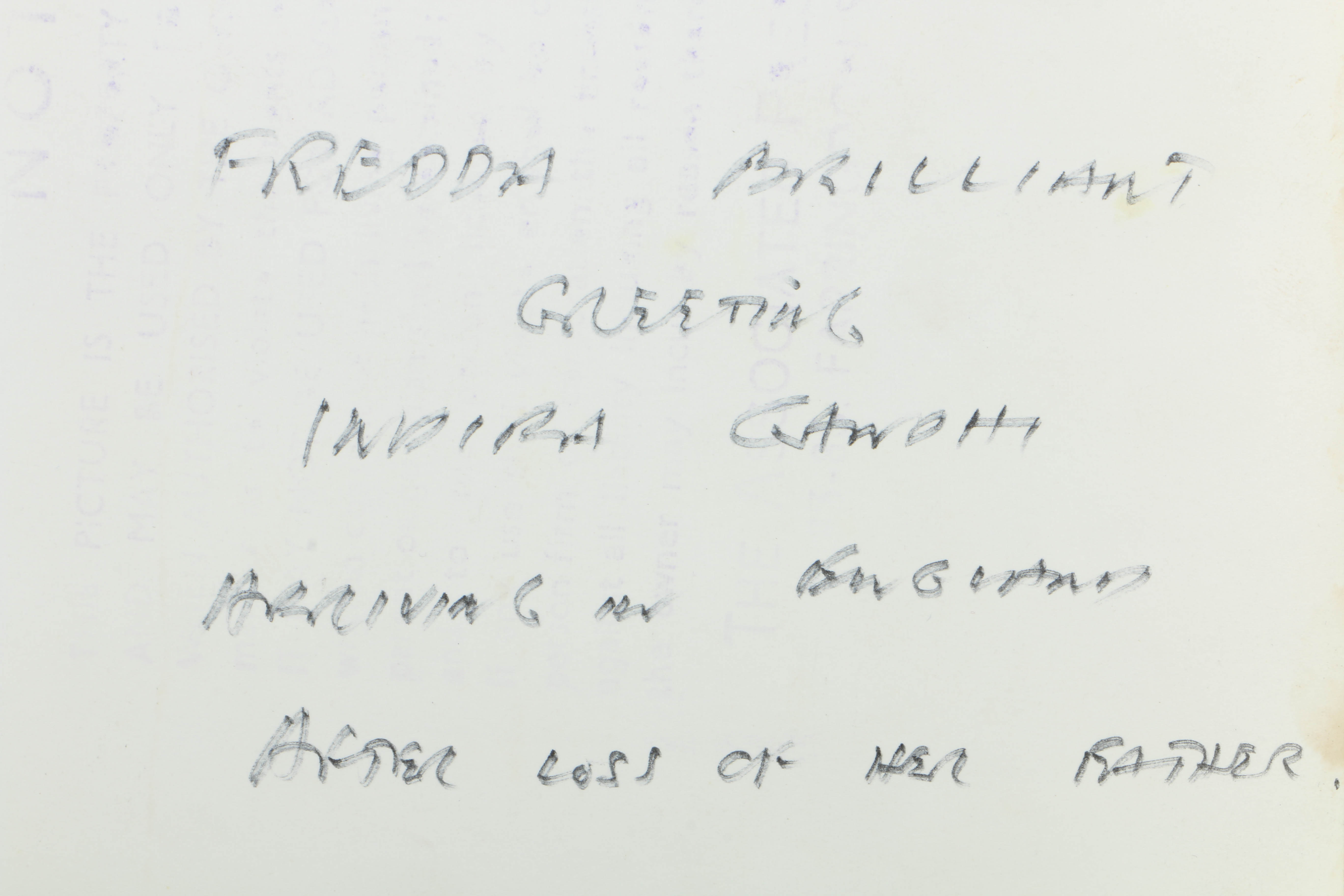 1957 Letter and Photo of Indira Gandhi and Fredda Brilliant