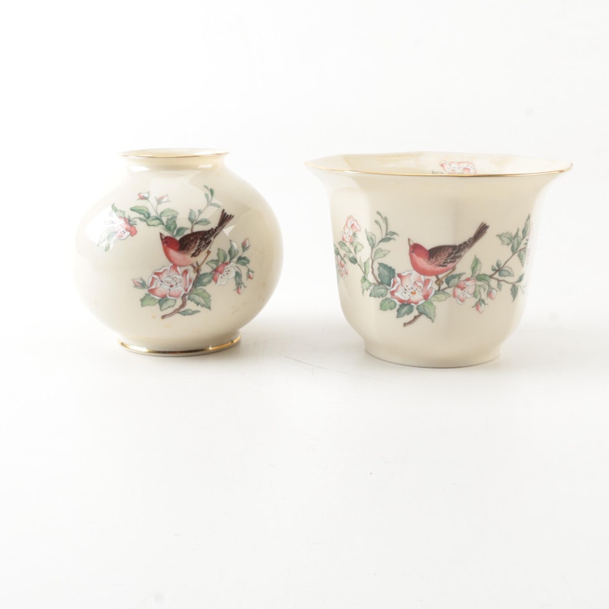 Lenox Porcelain "Serenade" Globe Vase and Planter