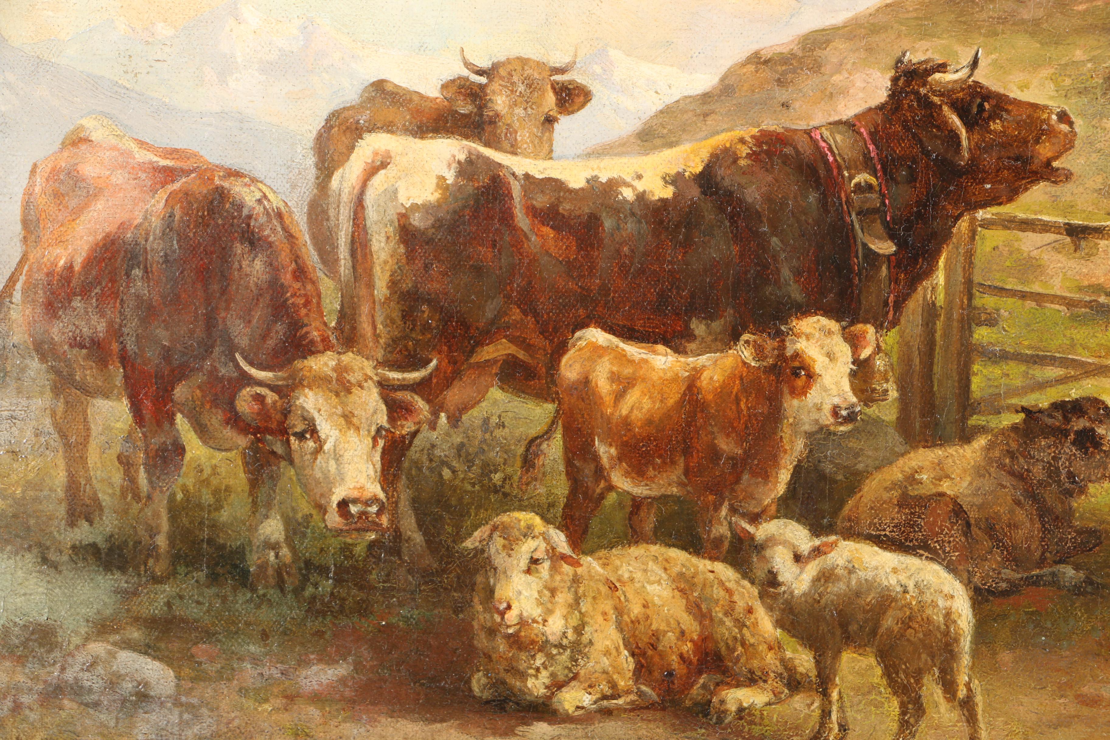 Edmund Mahlknecht Oil Painting on Canvas Pastoral Landscape