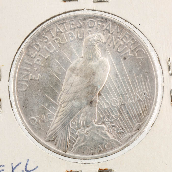 Three 1923 Peace Silver Dollars