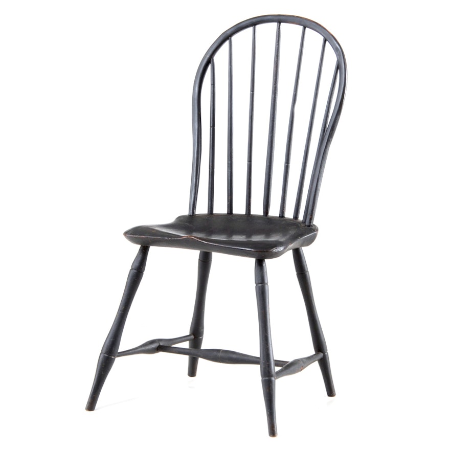 Vintage Black Windsor Style Chair