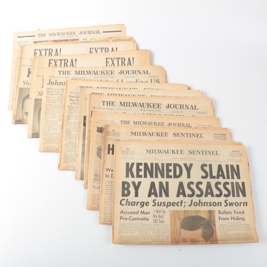 1963 JFK Assassination Milwaukee Newspapers