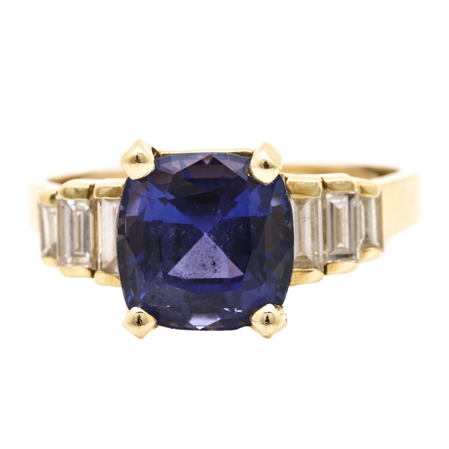 Le Vian 14K Yellow Gold 3.44 CT Tanzanite and Diamond Ring