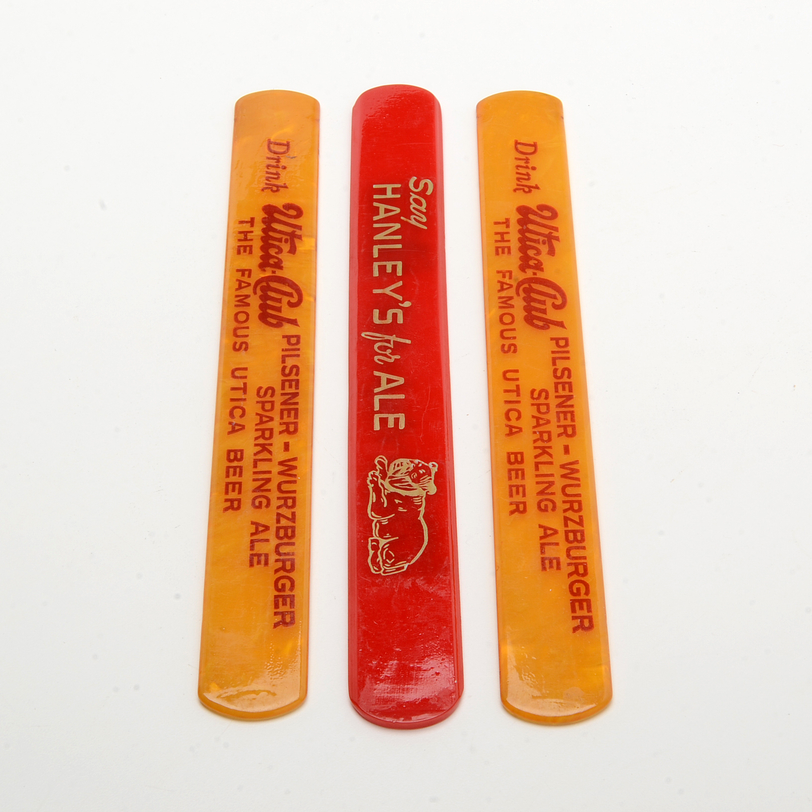 Three Vintage Bakelite Beer Foam Scrapers