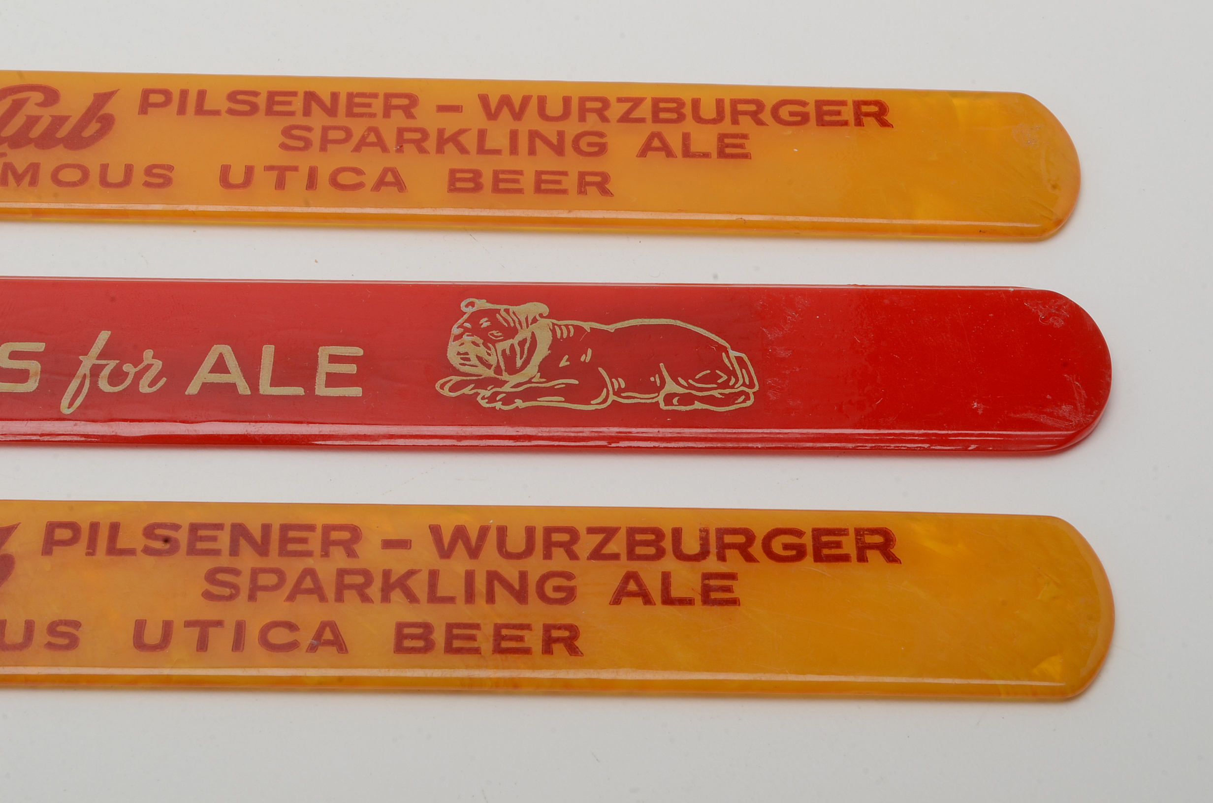 Three Vintage Bakelite Beer Foam Scrapers