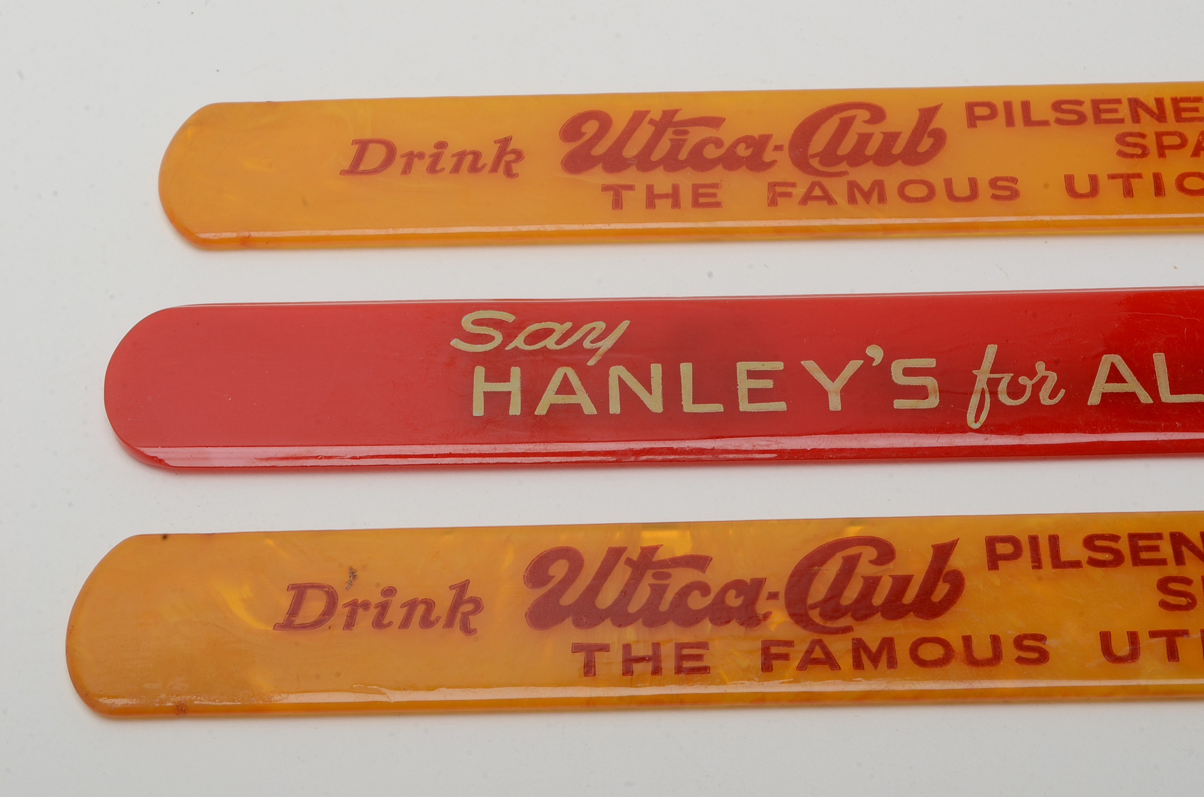 Three Vintage Bakelite Beer Foam Scrapers