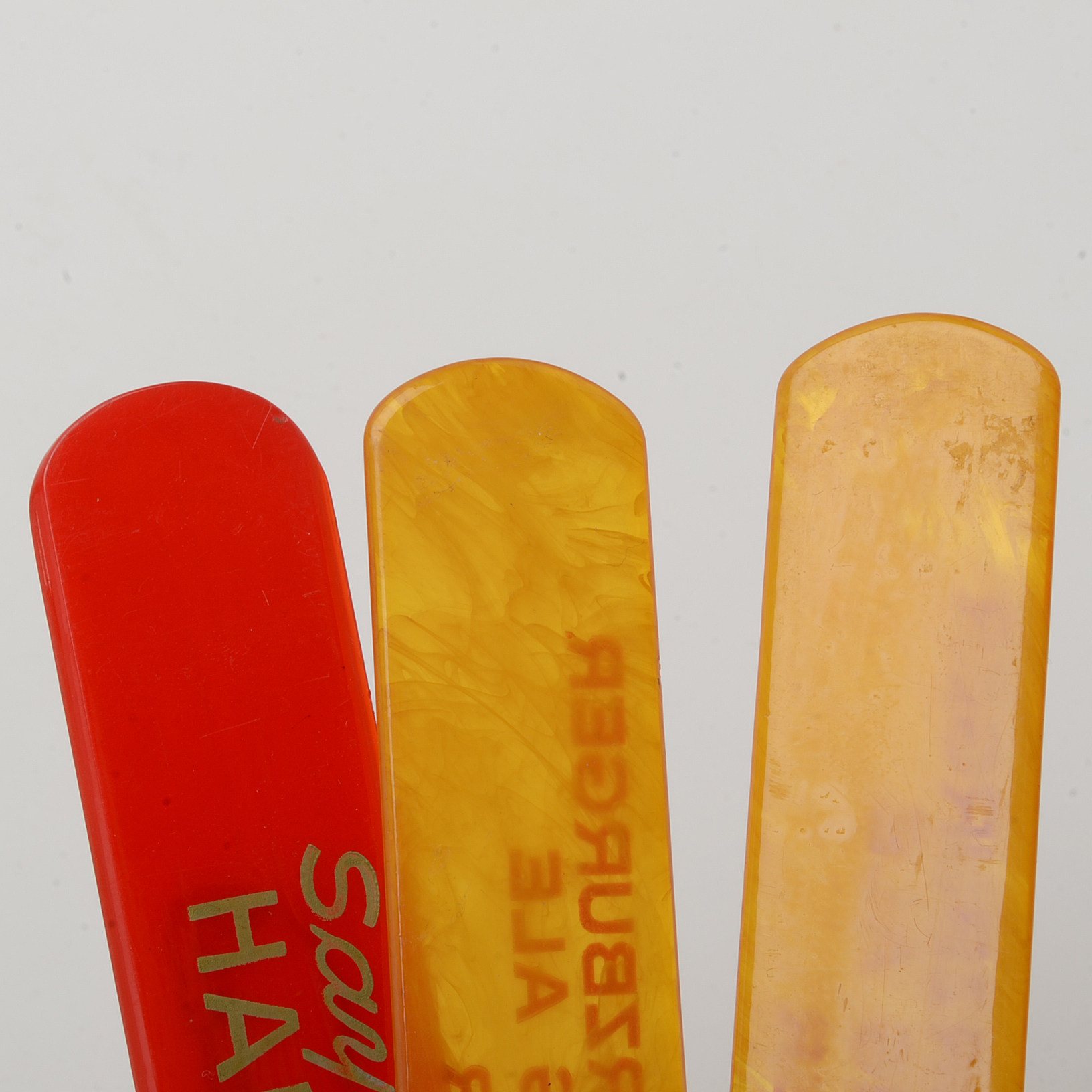 Three Vintage Bakelite Beer Foam Scrapers