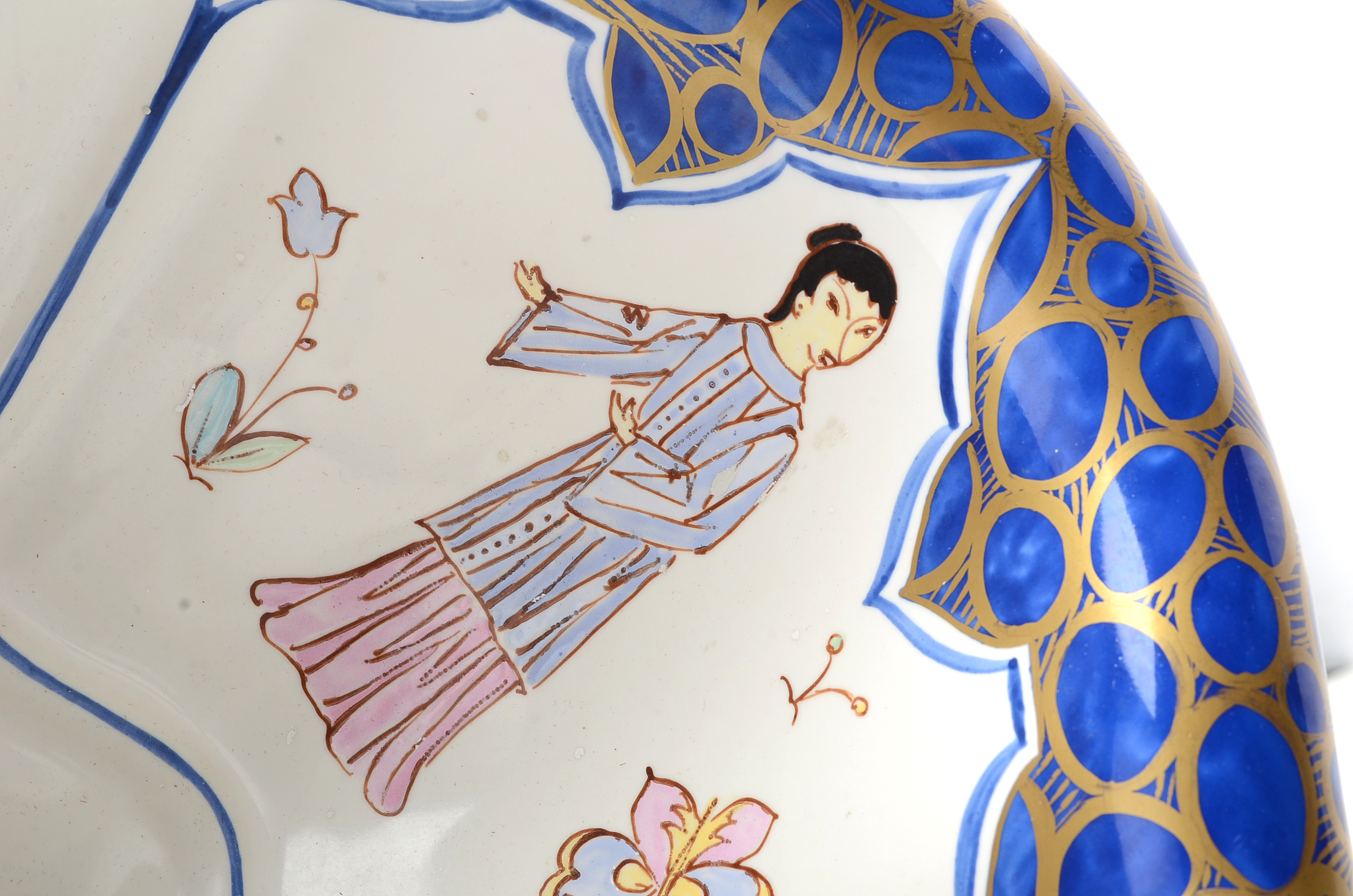 Sherle Wagner Hand Painted Italian Chinoiserie Porcelain Sink