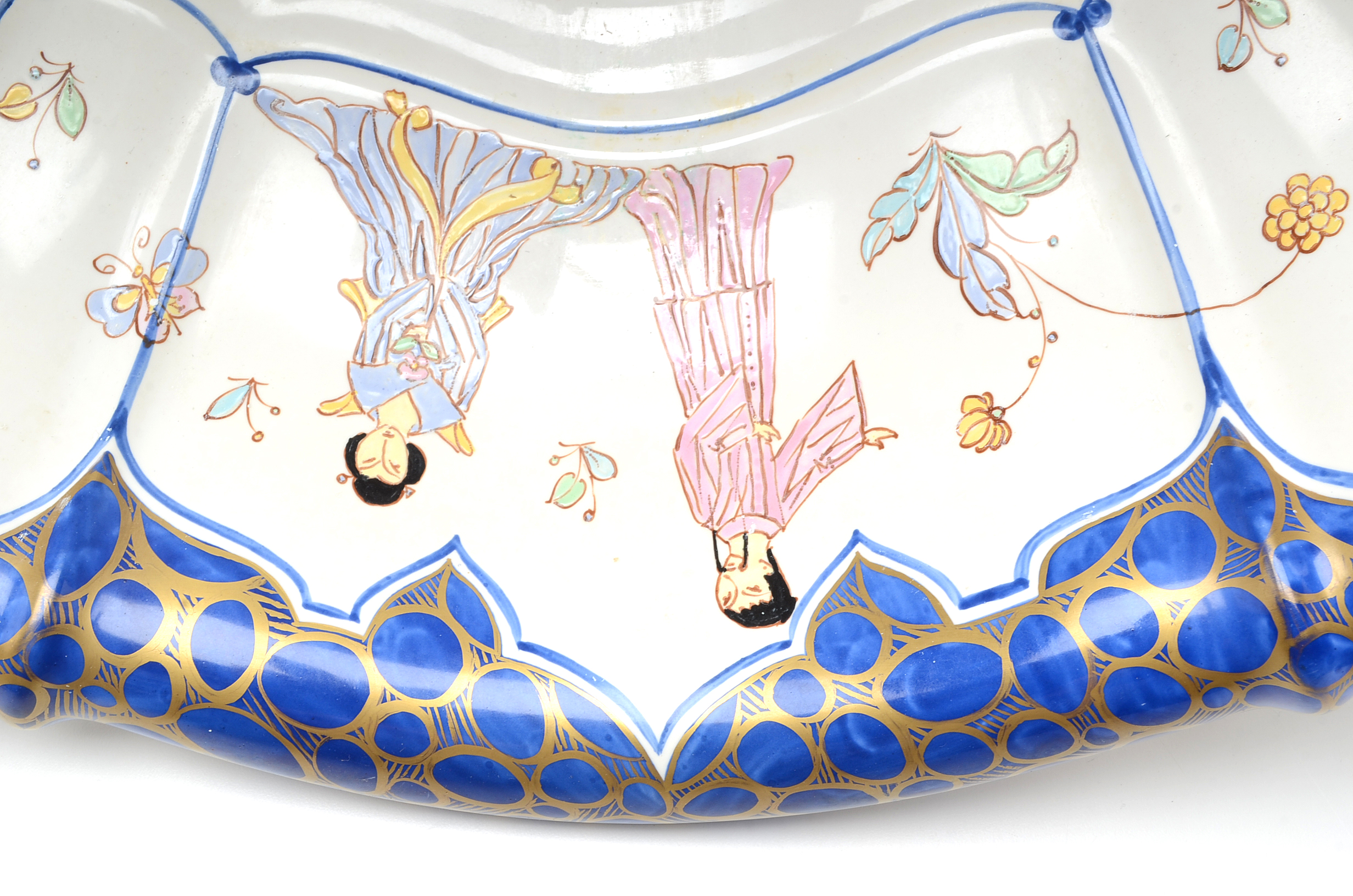 Sherle Wagner Hand Painted Italian Chinoiserie Porcelain Sink