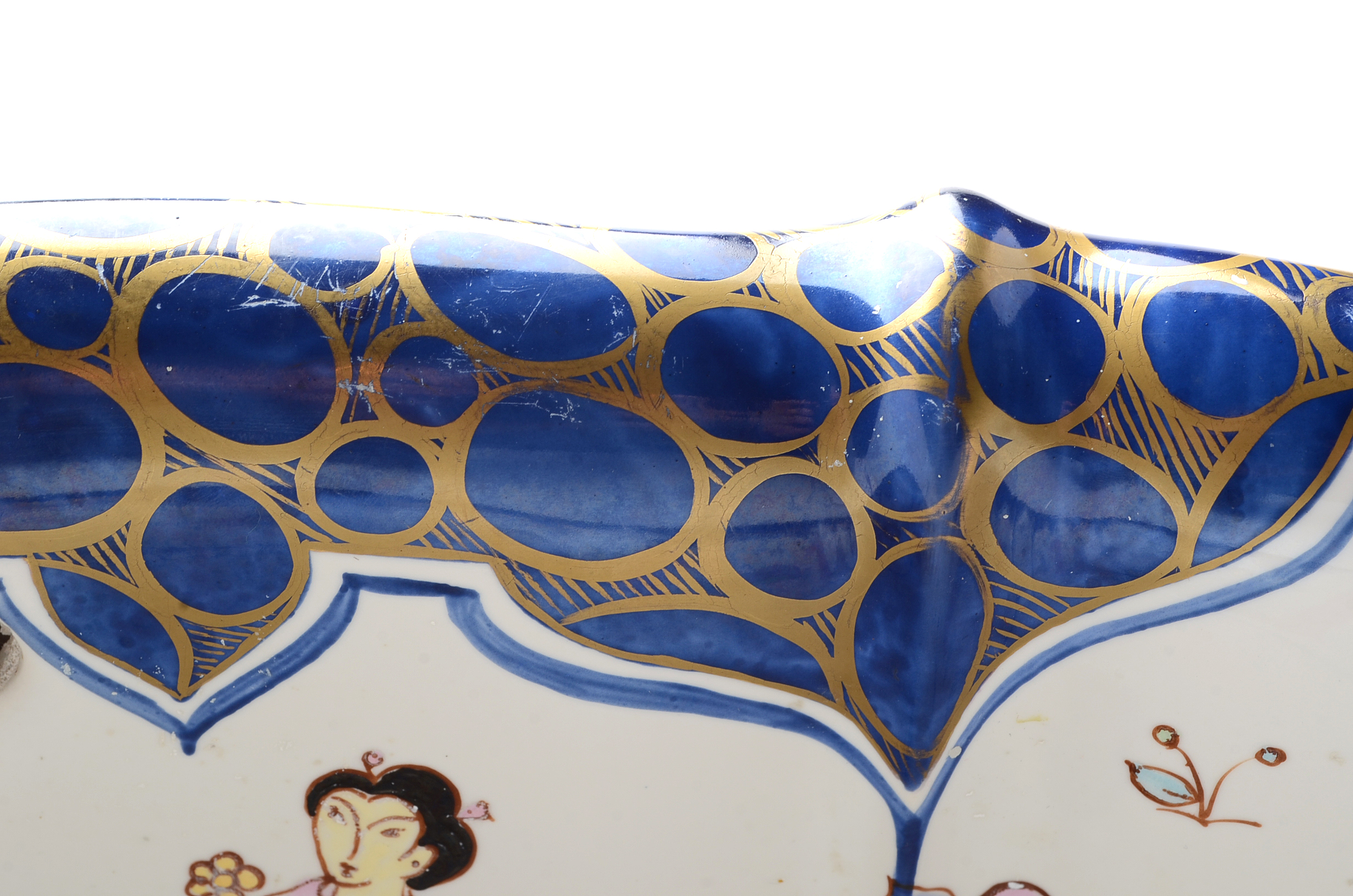 Sherle Wagner Hand Painted Italian Chinoiserie Porcelain Sink