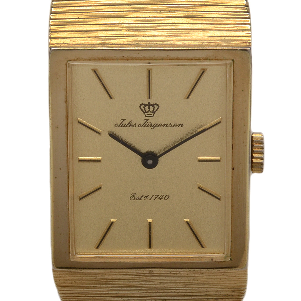 Jules Jurgensen Gold Tone Stem Wind Watch