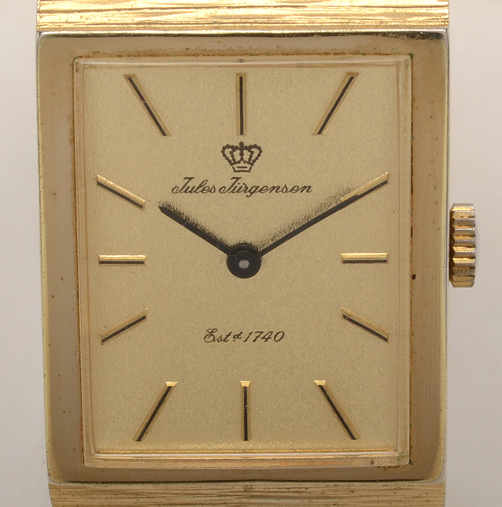 Jules Jurgensen Gold Tone Stem Wind Watch