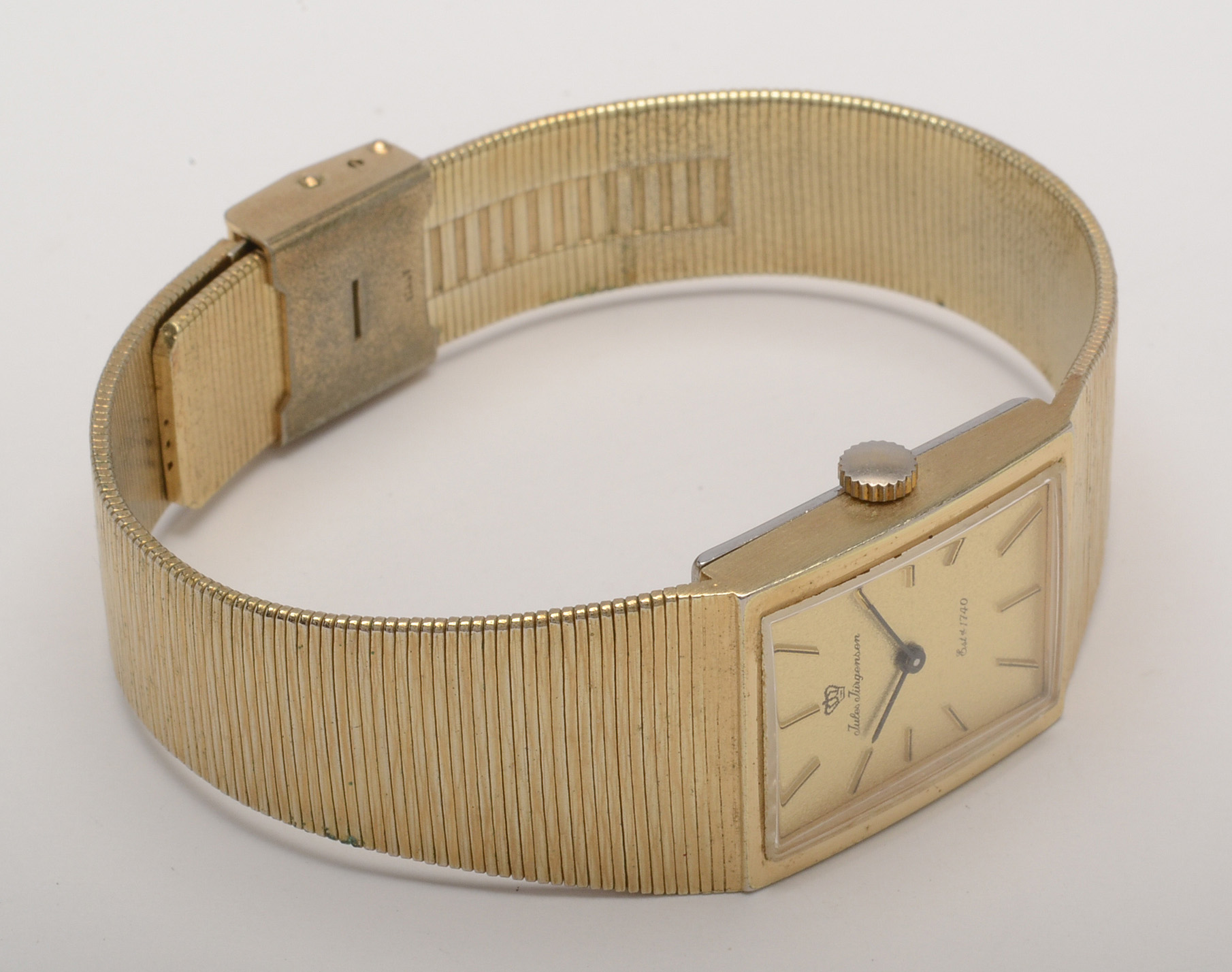 Jules Jurgensen Gold Tone Stem Wind Watch