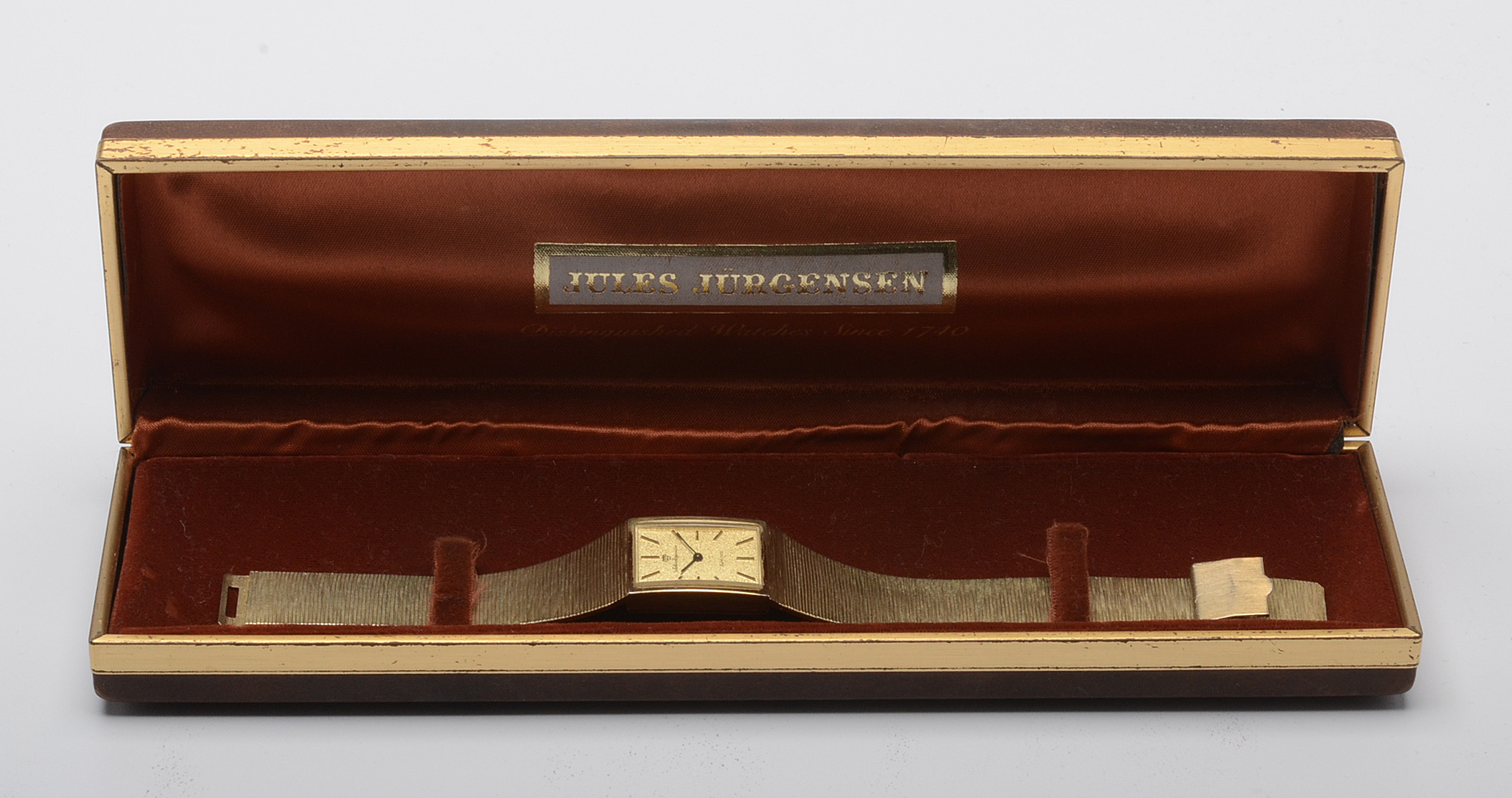 Jules Jurgensen Gold Tone Stem Wind Watch