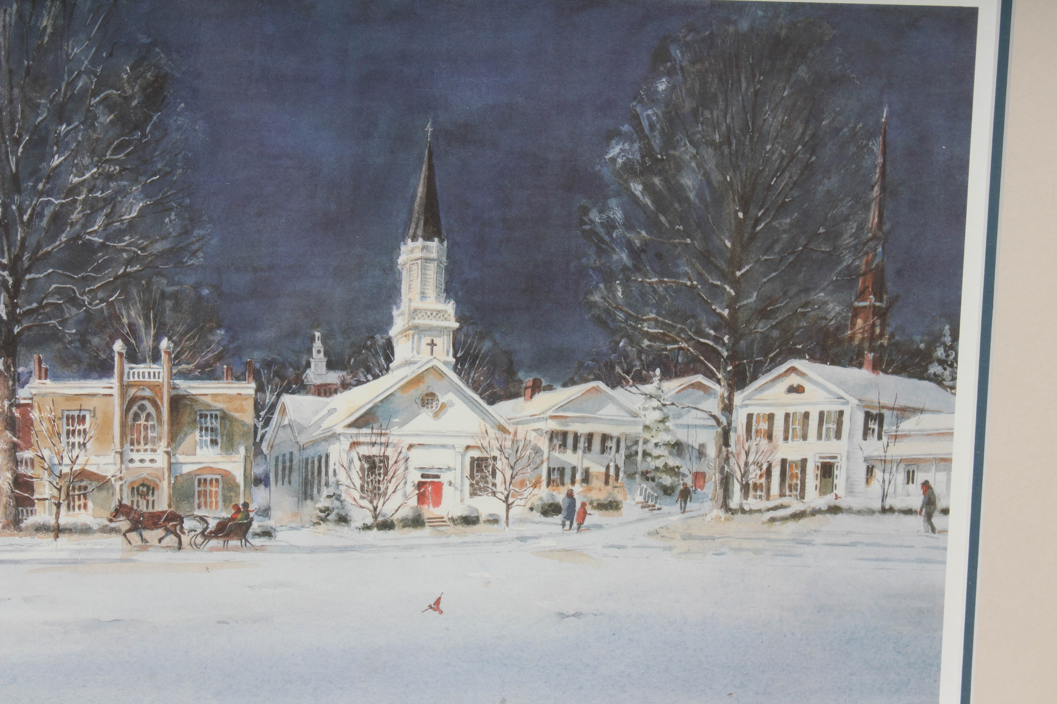 Hillary H. Sheeter Offset Lithograph "Hudson Winter"