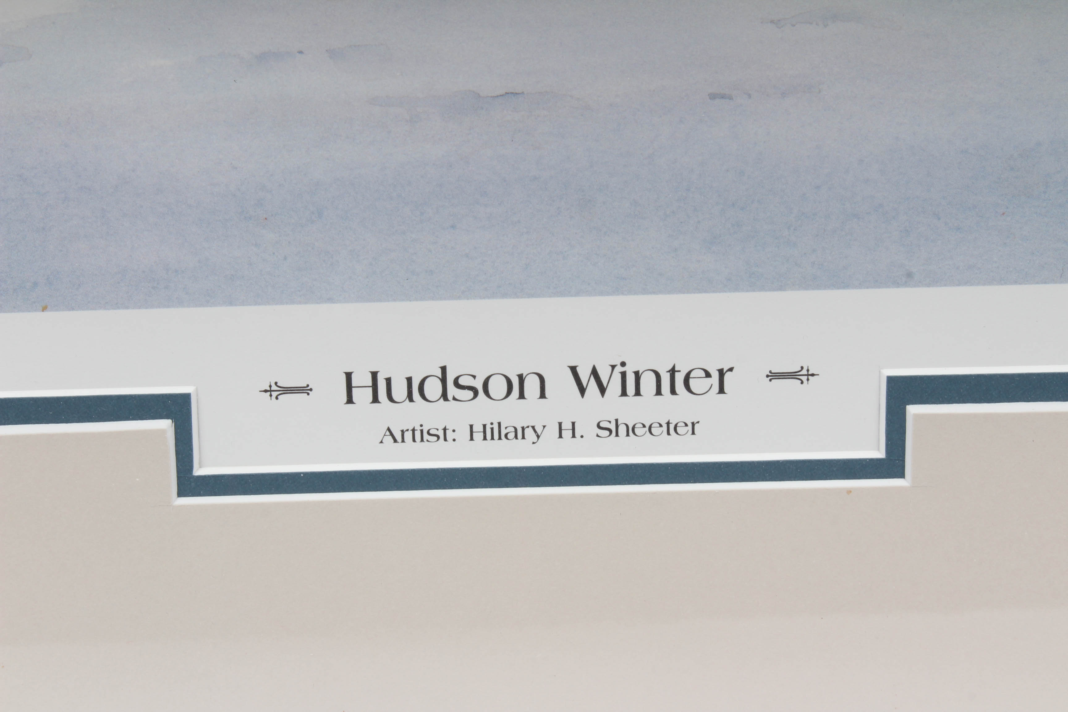 Hillary H. Sheeter Offset Lithograph "Hudson Winter"