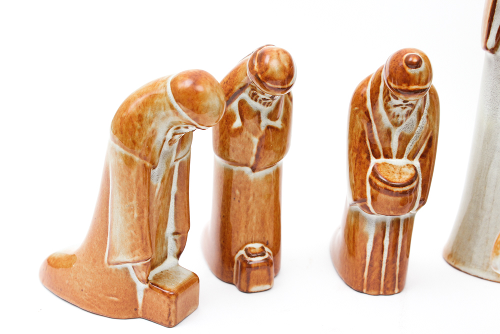 Vintage Nicodemus Pottery Nativity Set