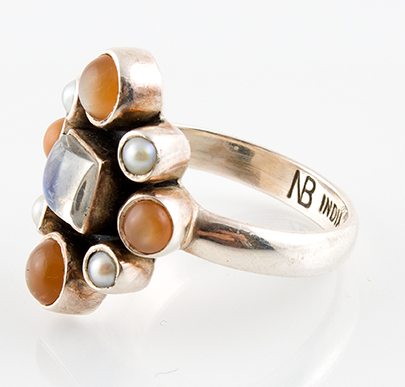 Nicky Butler Sterling Silver Ring and Bracelet Featuring Pearls and Moonstone