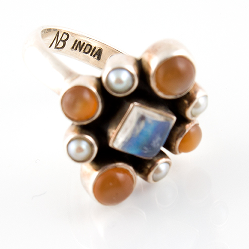 Nicky Butler Sterling Silver Ring and Bracelet Featuring Pearls and Moonstone