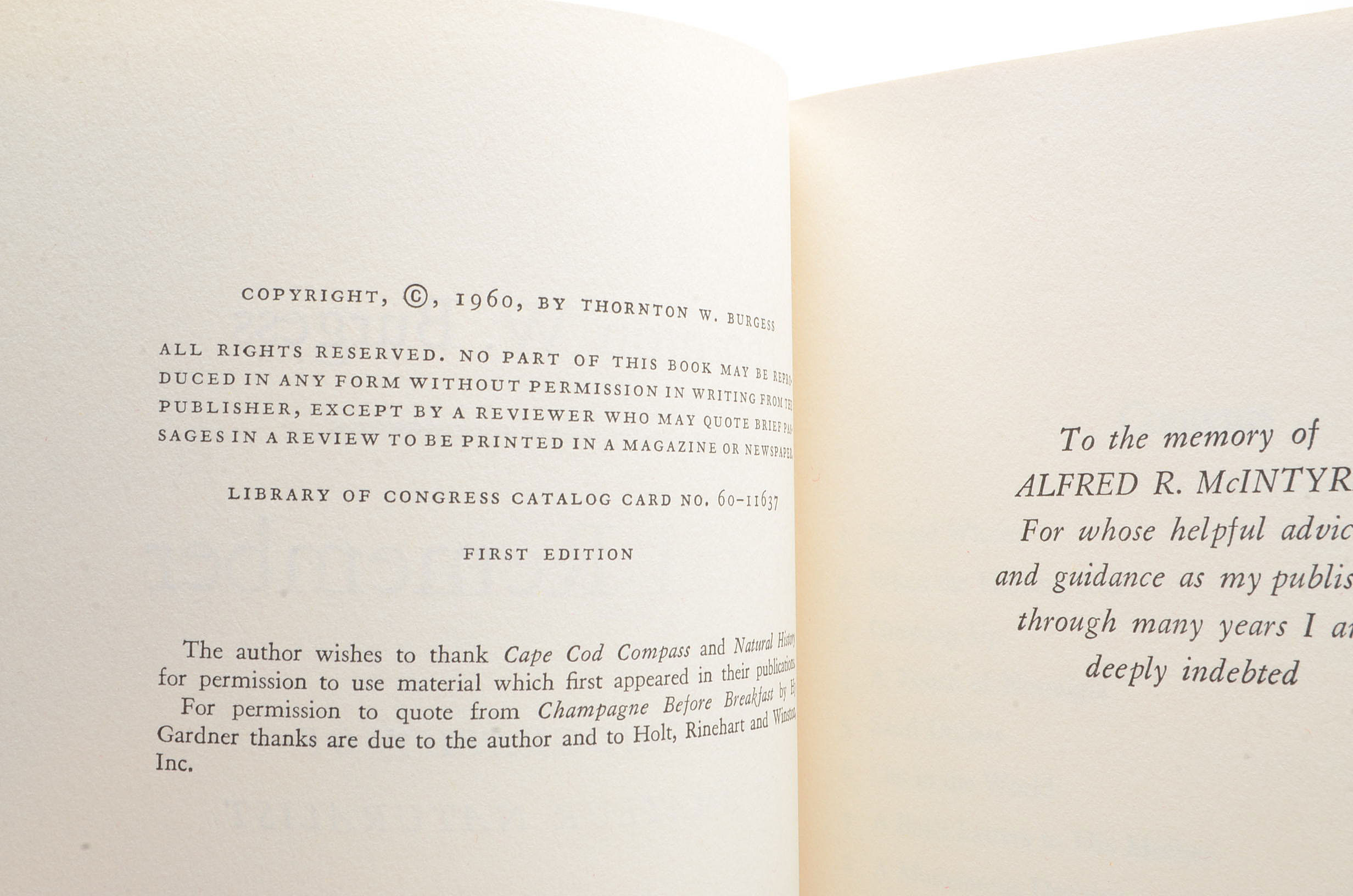 Vintage Thornton W. Burgess Children's Books