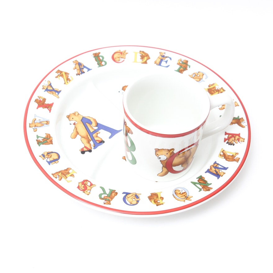 Tiffany & Co. "Alphabet Bears" Plate and Mug