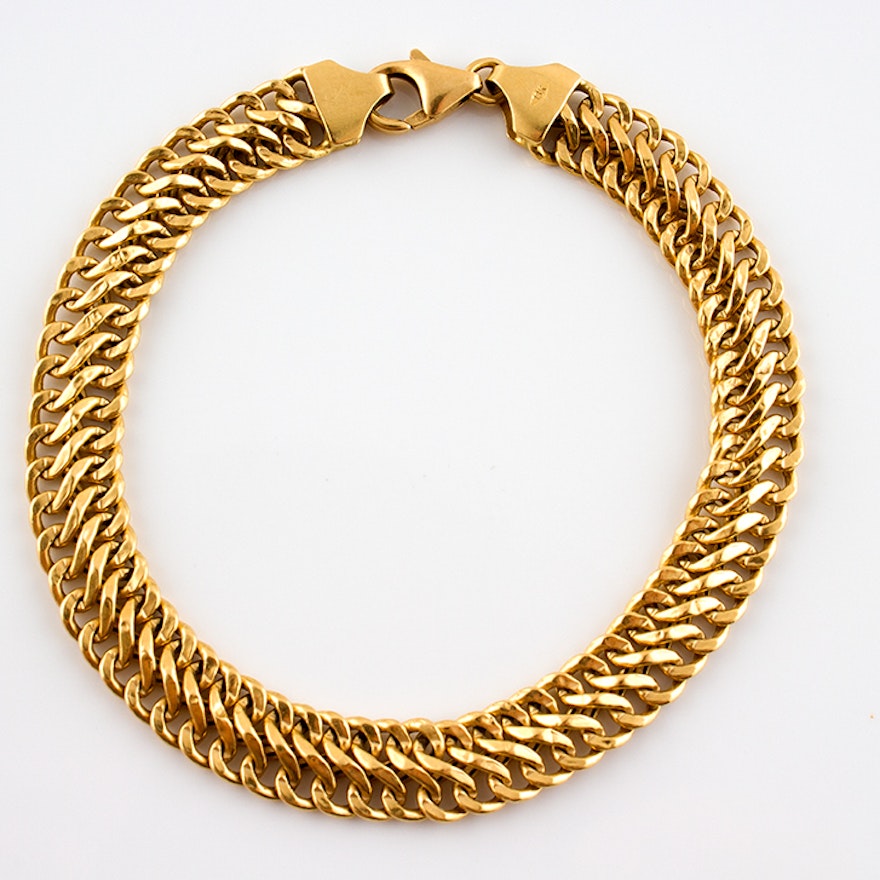 18K Yellow Gold Milor Chain Link Bracelet