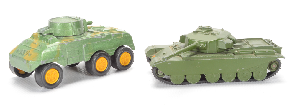 1950's Military Toys including Dinky, Tootsie Toys, and Auburn Rubber Co.